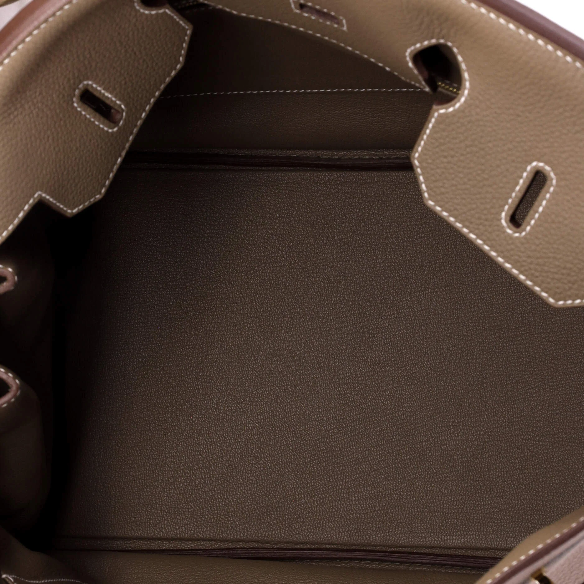 Birkin Handbag Grey Togo with Gold Hardware 35 - Image 6