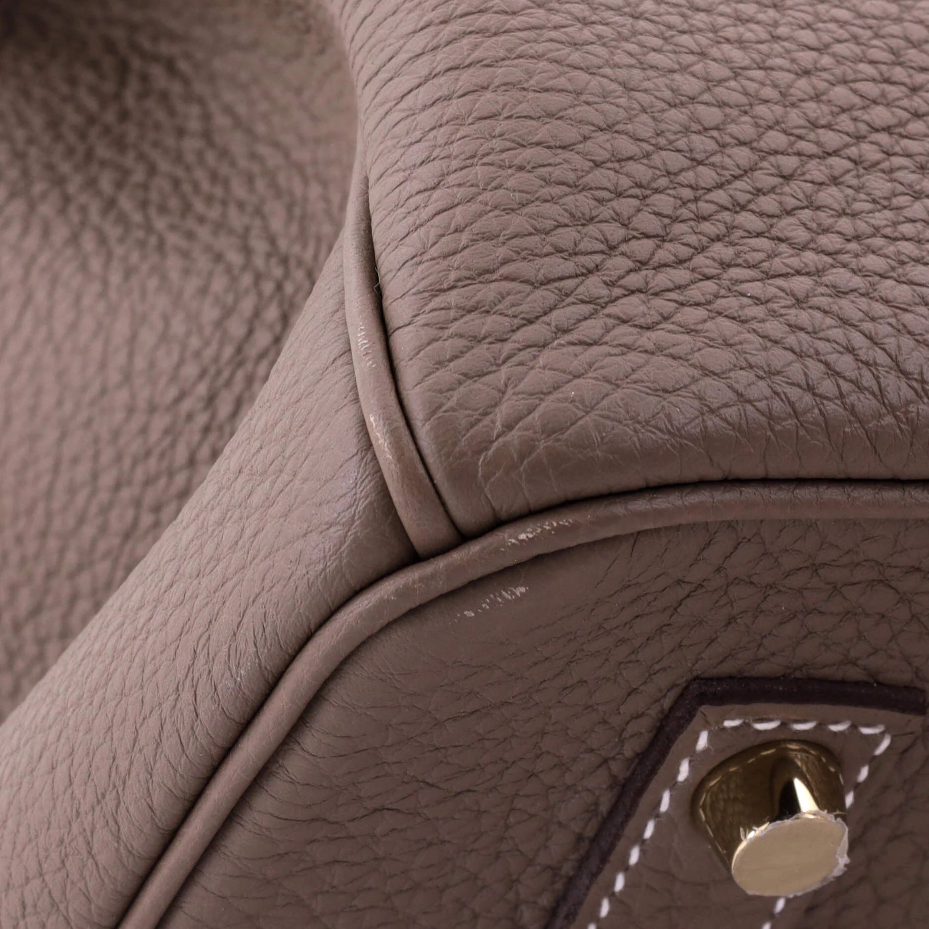 Birkin Handbag Grey Togo with Gold Hardware 35 - Image 8