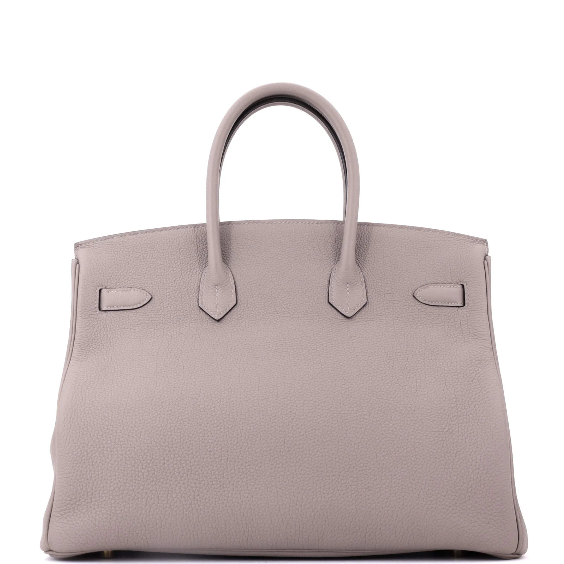 Birkin Handbag Grey Togo with Gold Hardware 35 - Image 4