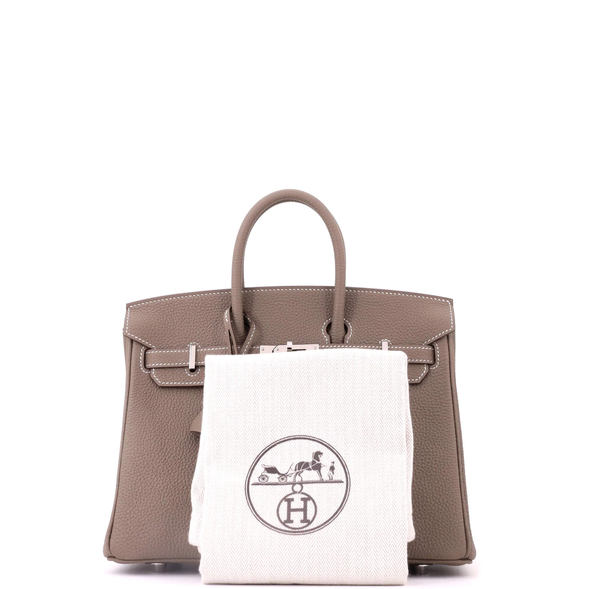 Birkin Handbag Grey Togo with Palladium Hardware 25 - Image 3