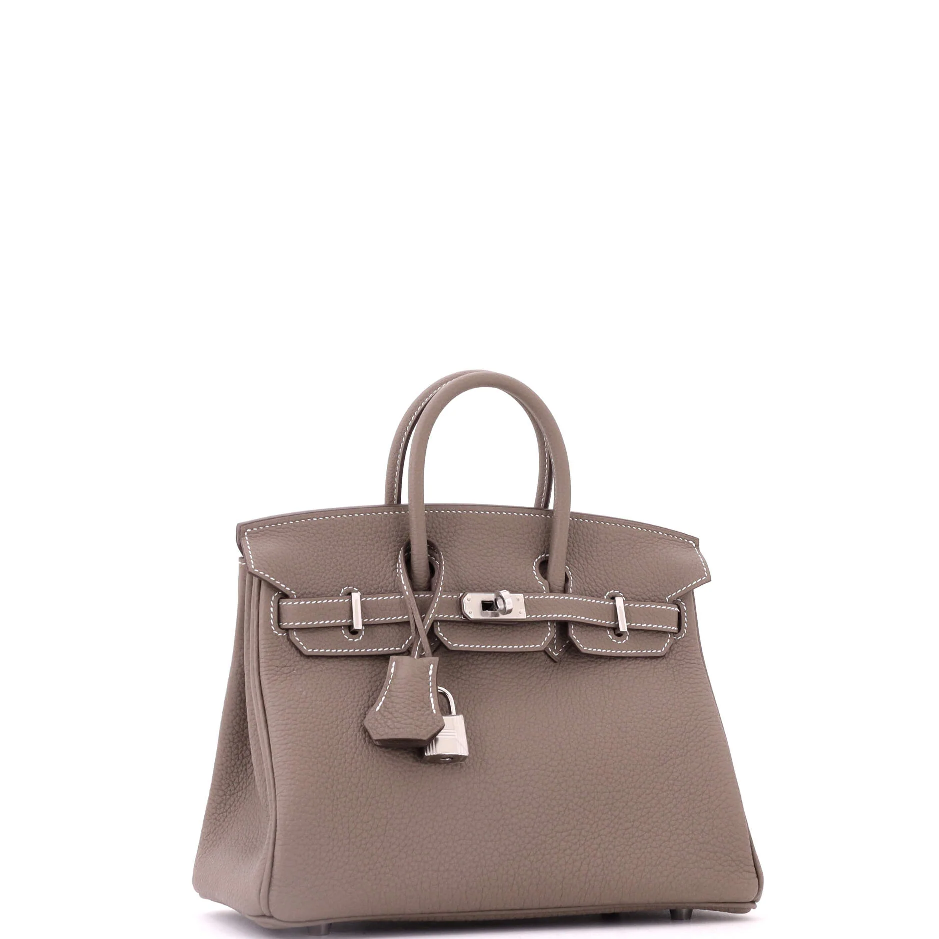 Birkin Handbag Grey Togo with Palladium Hardware 25 - Image 3