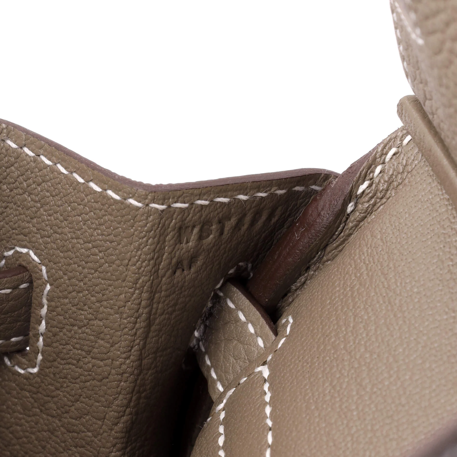 Birkin Handbag Grey Togo with Palladium Hardware 25 - Image 8