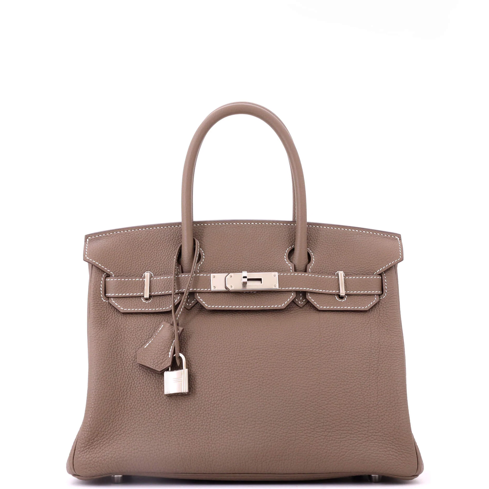 Birkin Handbag Grey Togo with Palladium Hardware 30