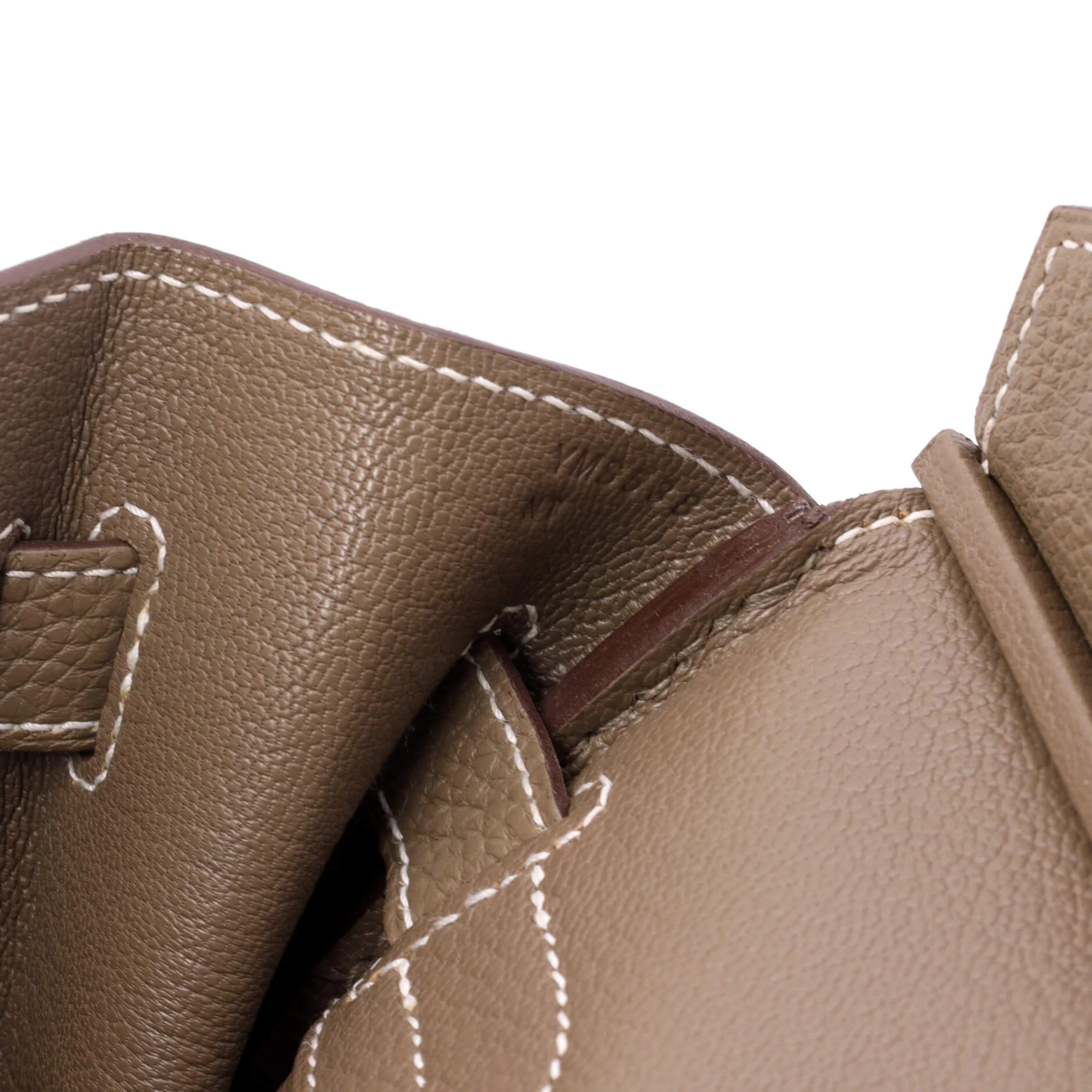 Birkin Handbag Grey Togo with Palladium Hardware 30 - Image 7