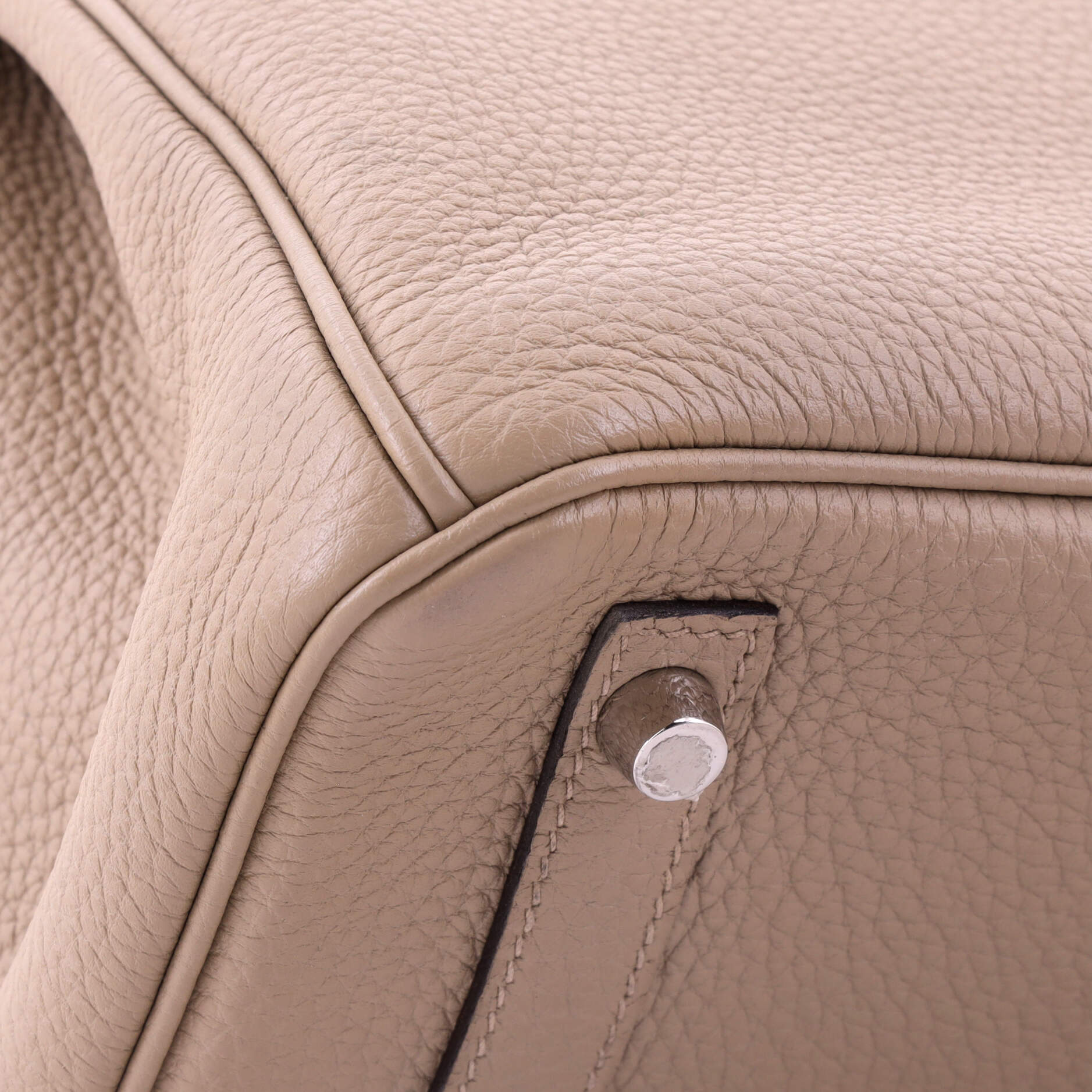 Birkin Handbag Grey Togo with Palladium Hardware 30 - Image 8