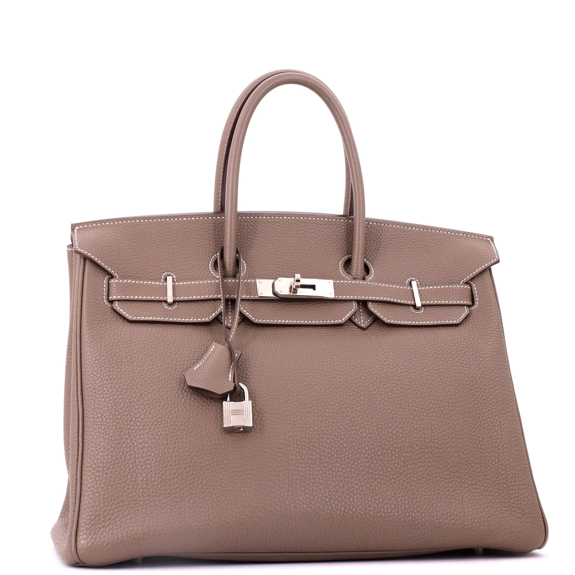 Birkin Handbag Grey Togo with Palladium Hardware 35 - Image 3