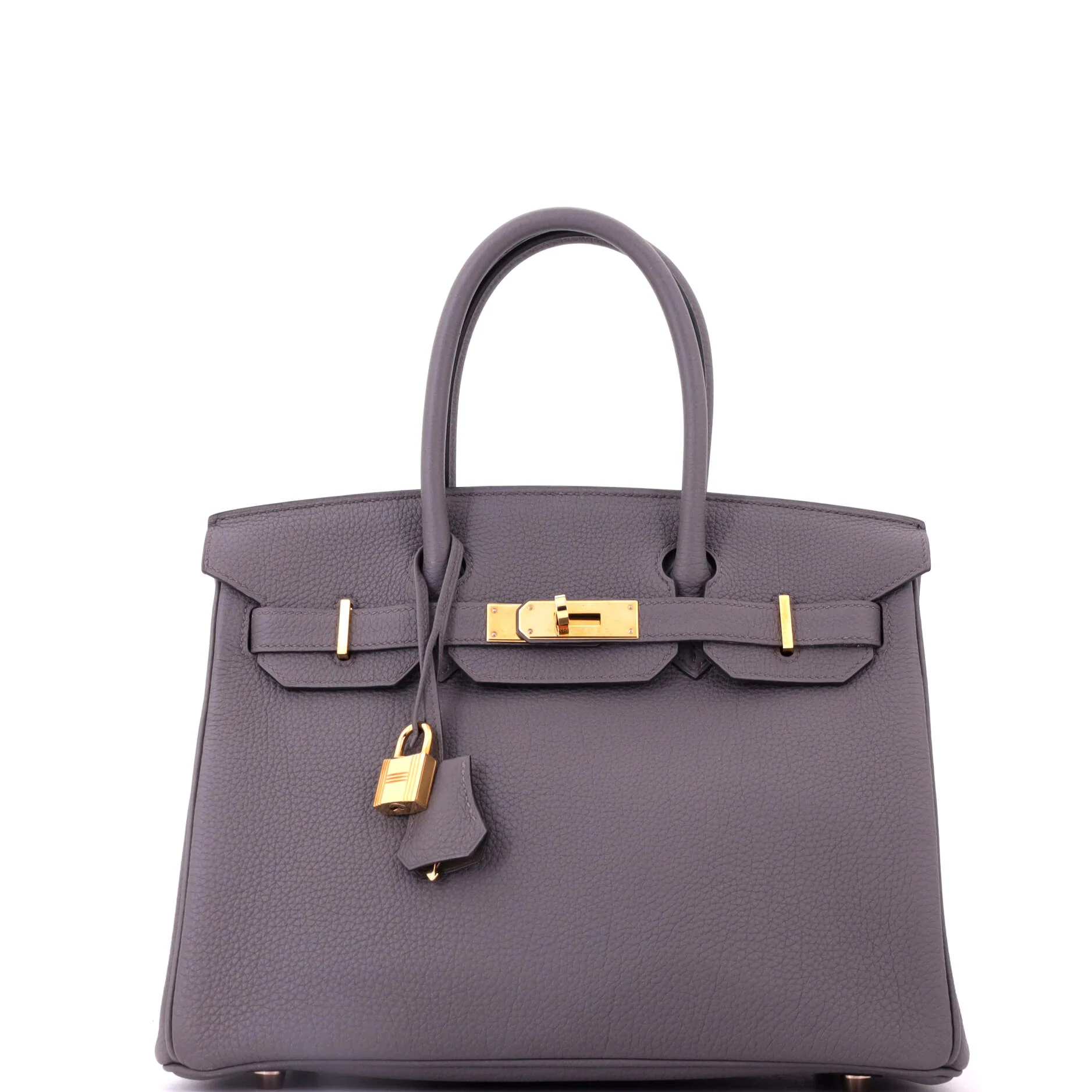 Birkin Handbag Grey Togo with Rose Gold Hardware 30