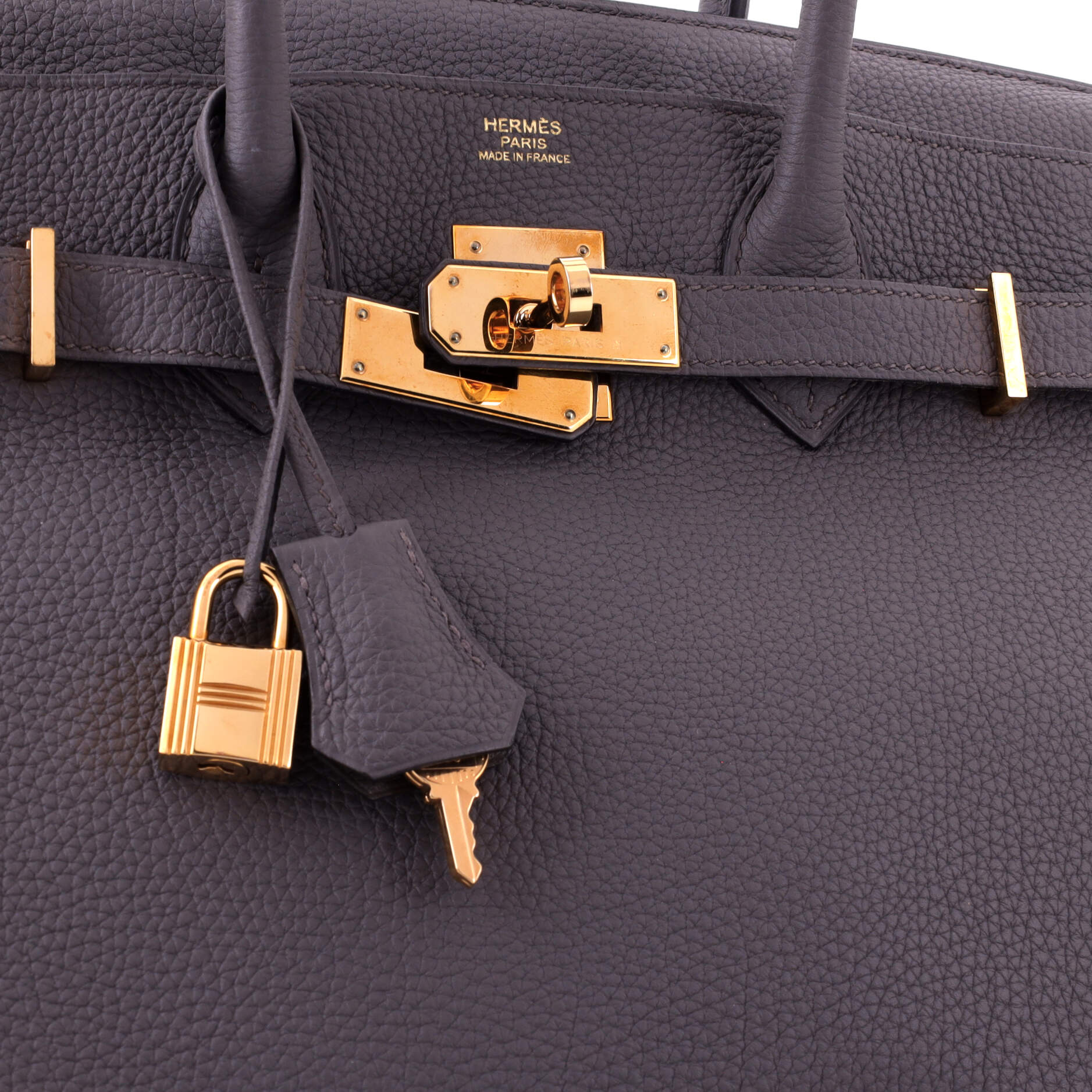 Birkin Handbag Grey Togo with Rose Gold Hardware 30 - Image 7