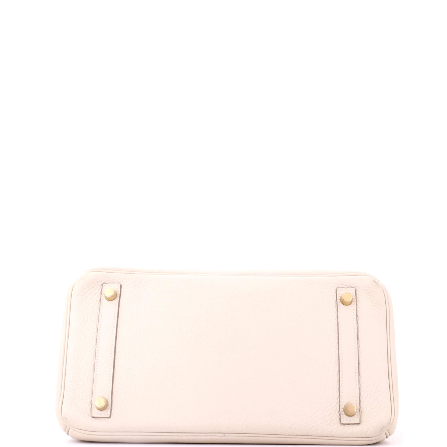 Birkin Handbag Light Clemence with Gold Hardware 30 - Image 4