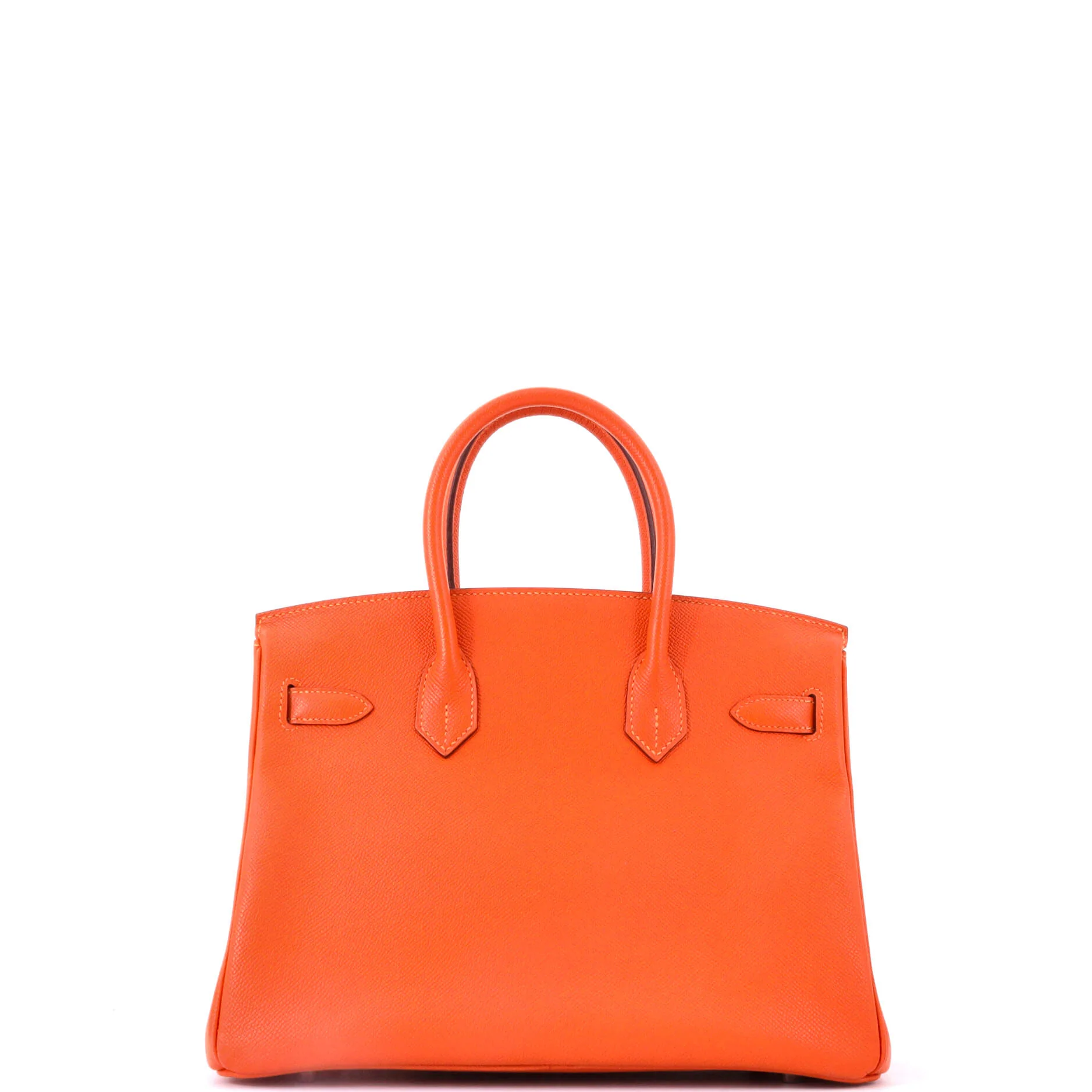 Birkin Handbag Feu Epsom with Palladium Hardware 30 - Image 3