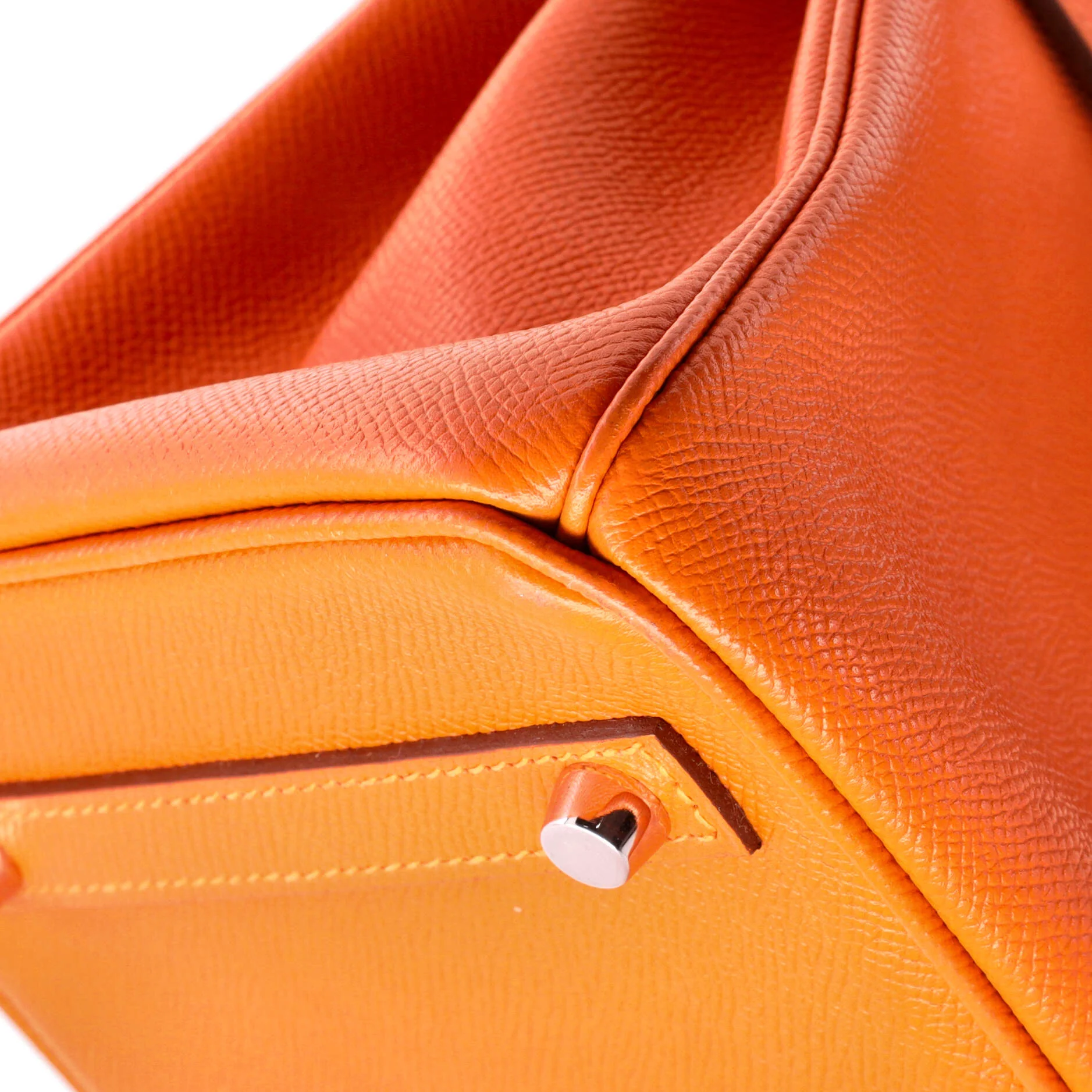 Birkin Handbag Feu Epsom with Palladium Hardware 30 - Image 7