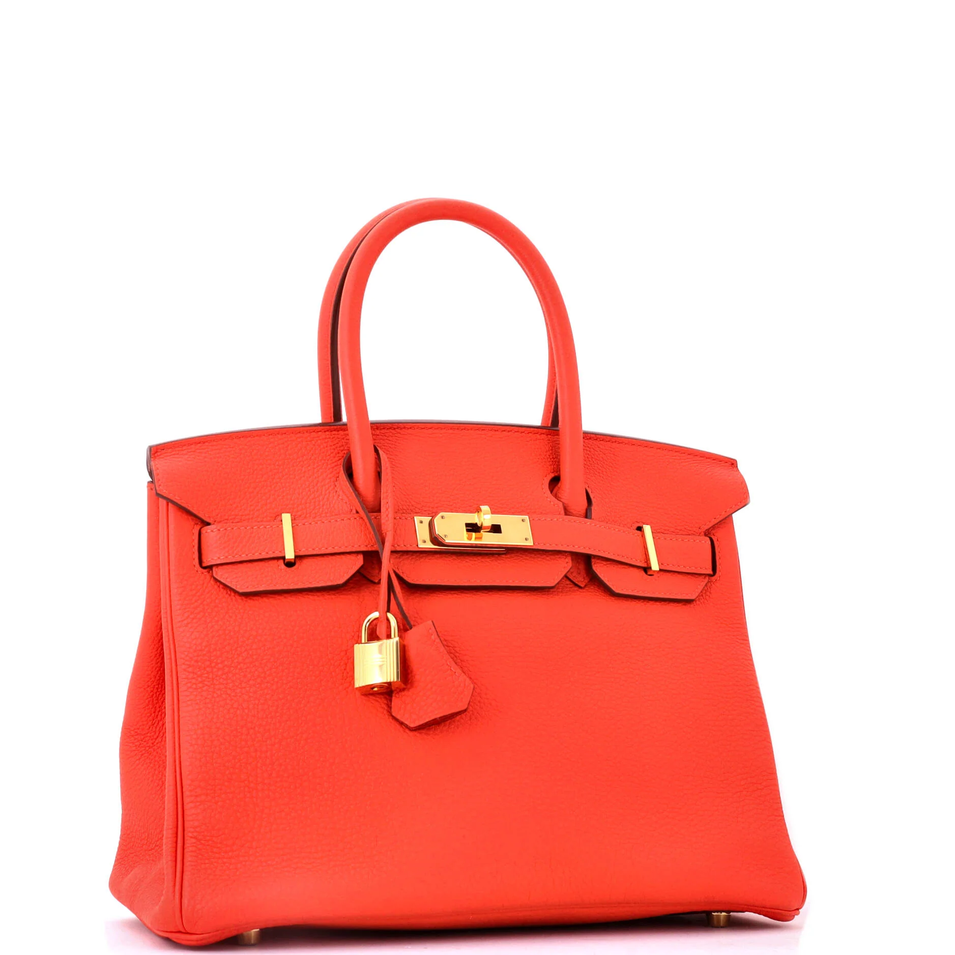 Birkin Handbag Orange Poppy Togo with Gold Hardware 30 - Image 3