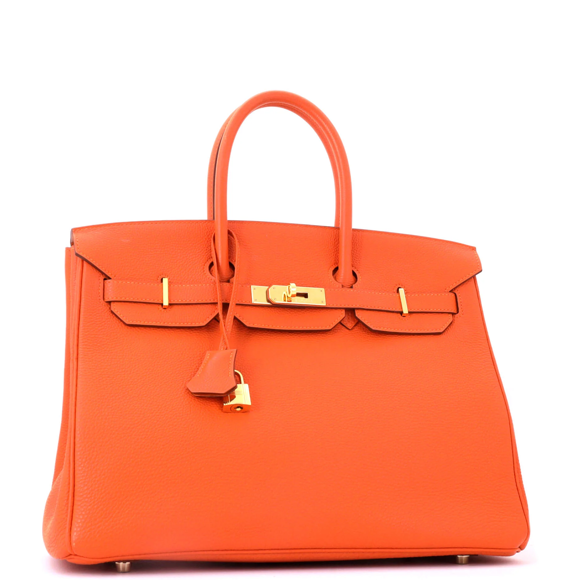 Birkin Handbag Feu Togo with Gold Hardware 35 - Image 3