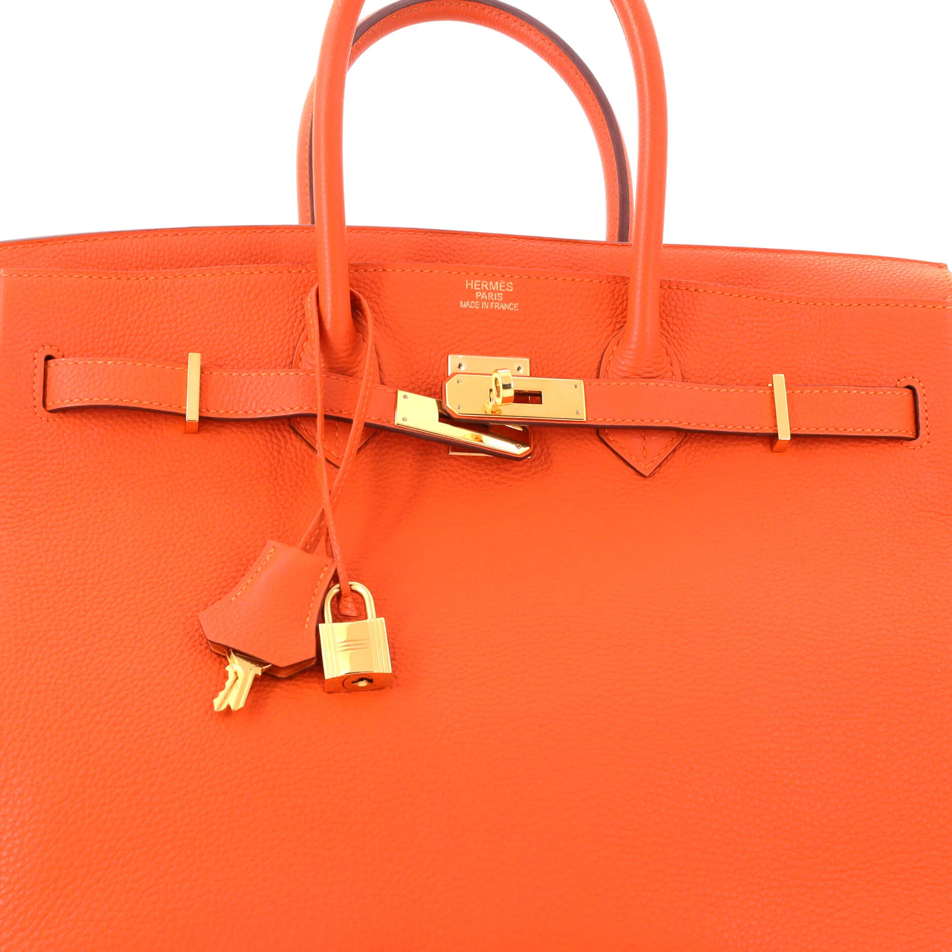 Birkin Handbag Feu Togo with Gold Hardware 35 - Image 7