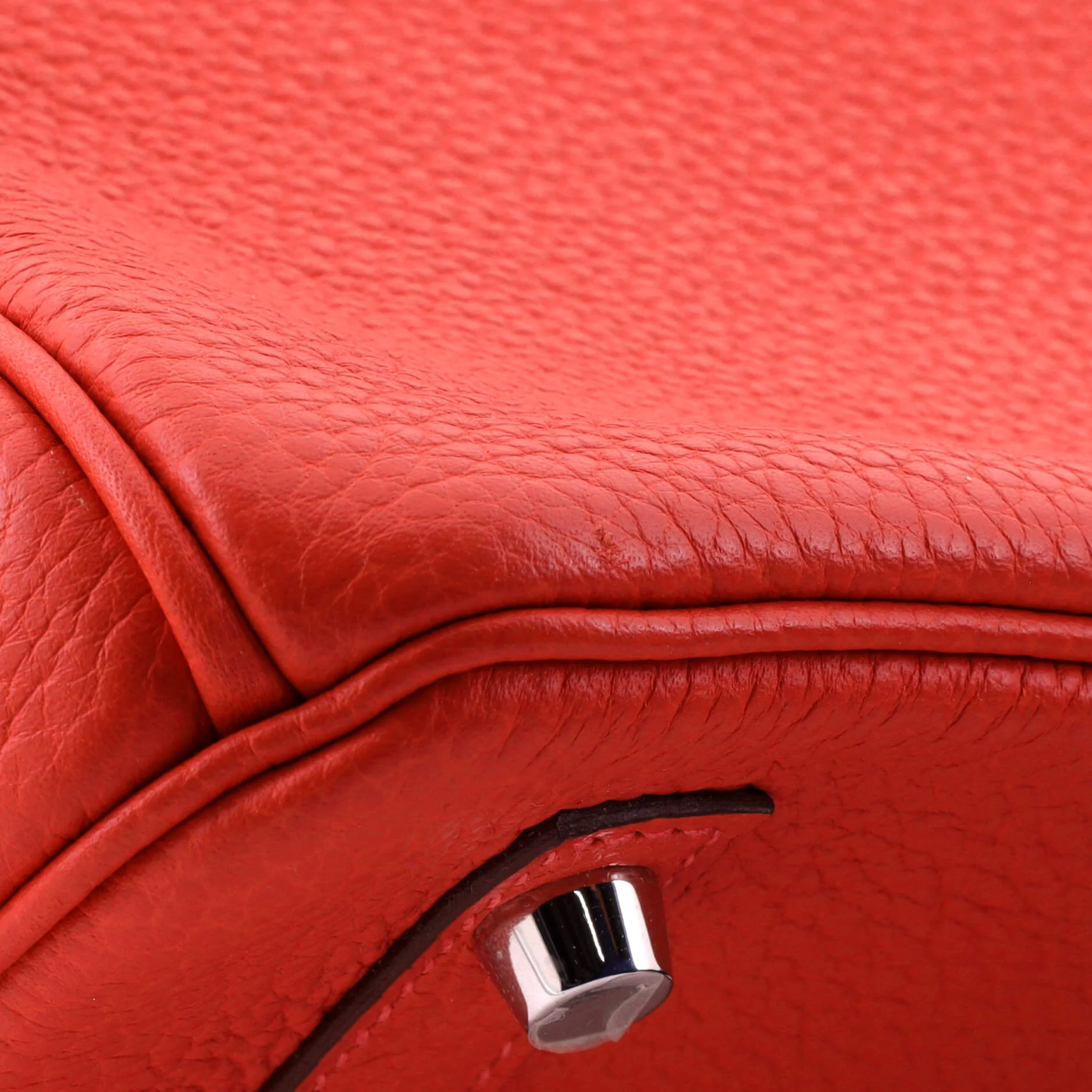 Birkin Handbag Capucine Togo with Palladium Hardware 30 - Image 8