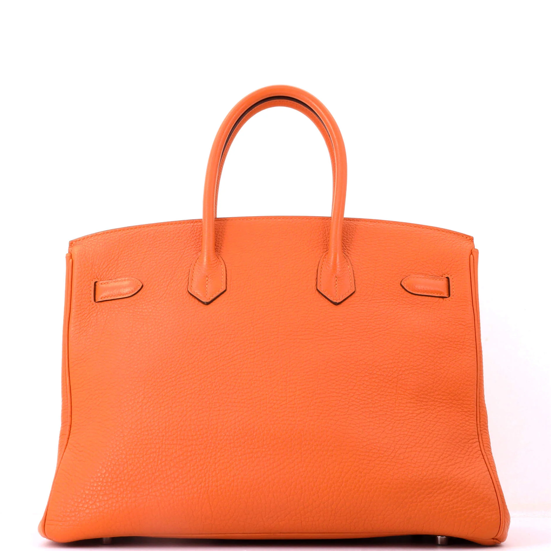 Birkin Handbag Orange H Togo with Palladium Hardware 35 - Image 3
