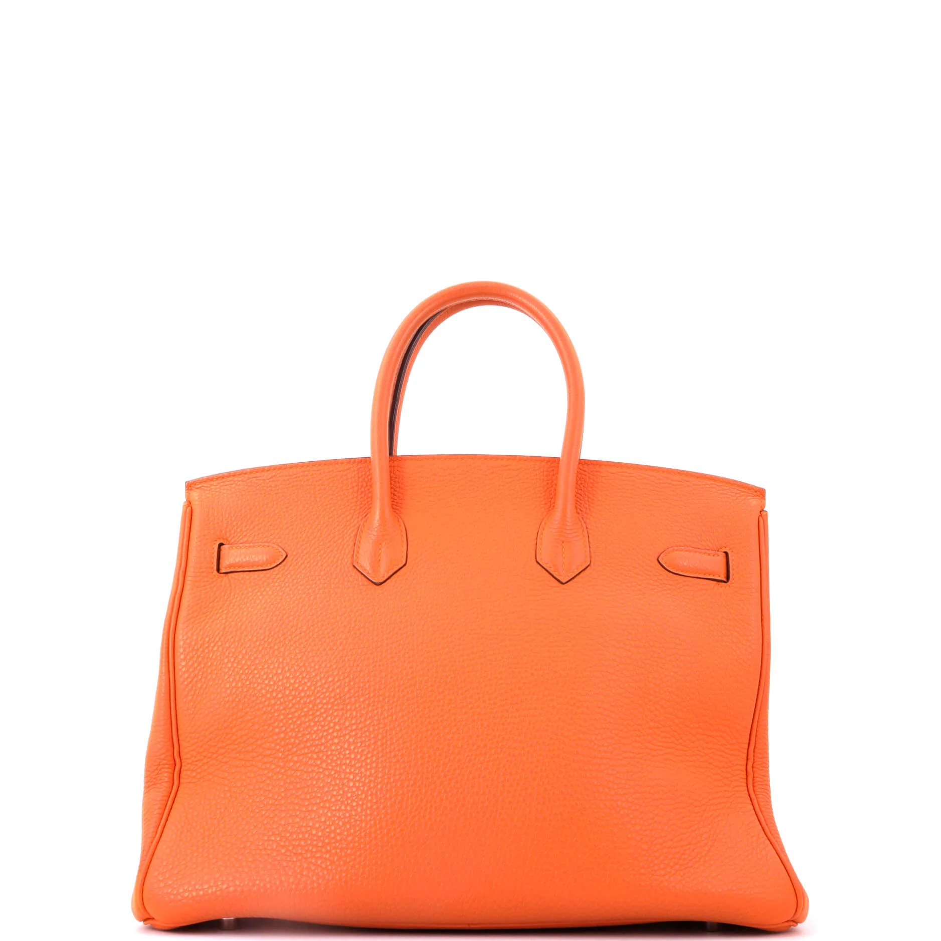 Birkin Handbag Orange H Togo with Palladium Hardware 35 - Image 3