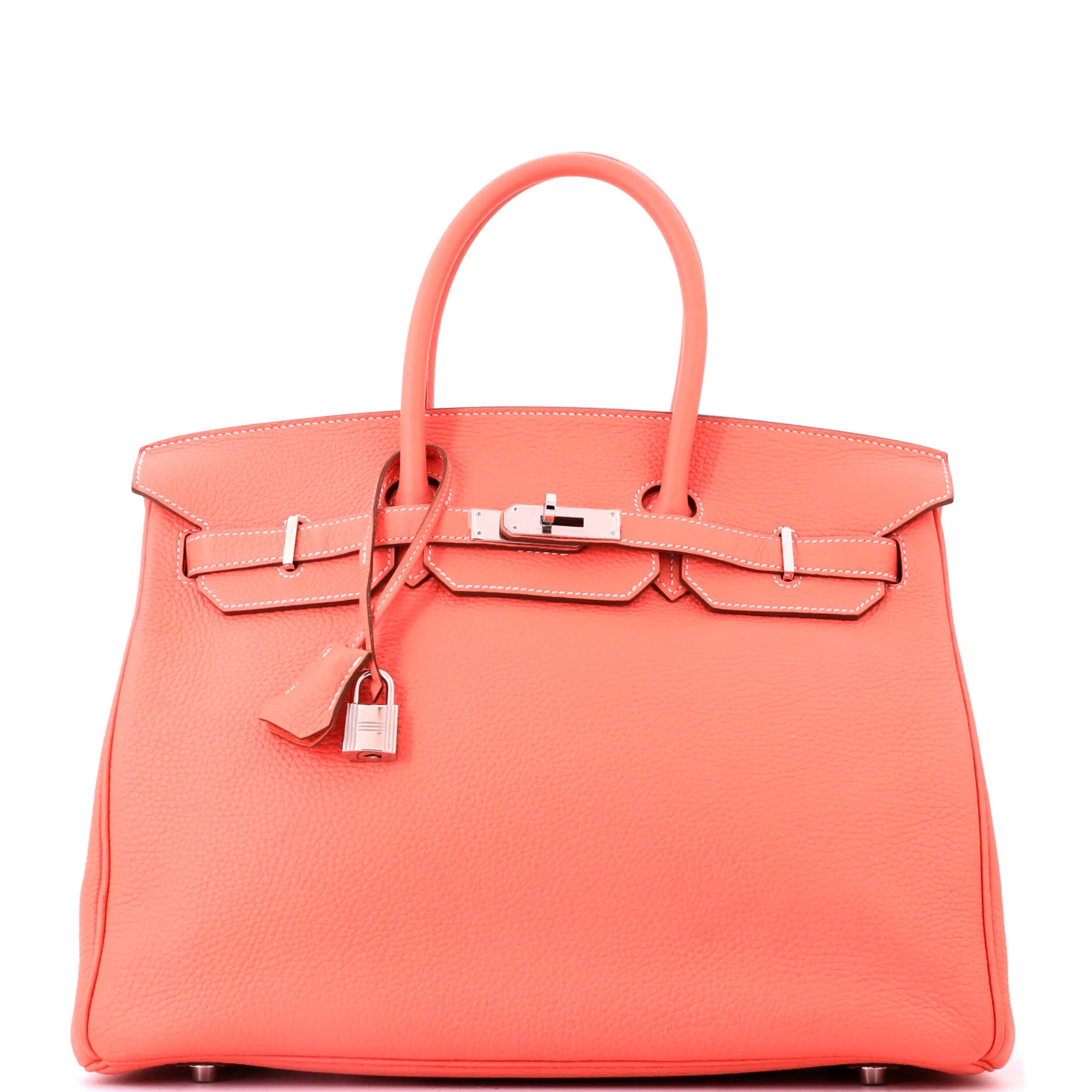 Birkin Handbag Crevette Clemence with Palladium Hardware 35