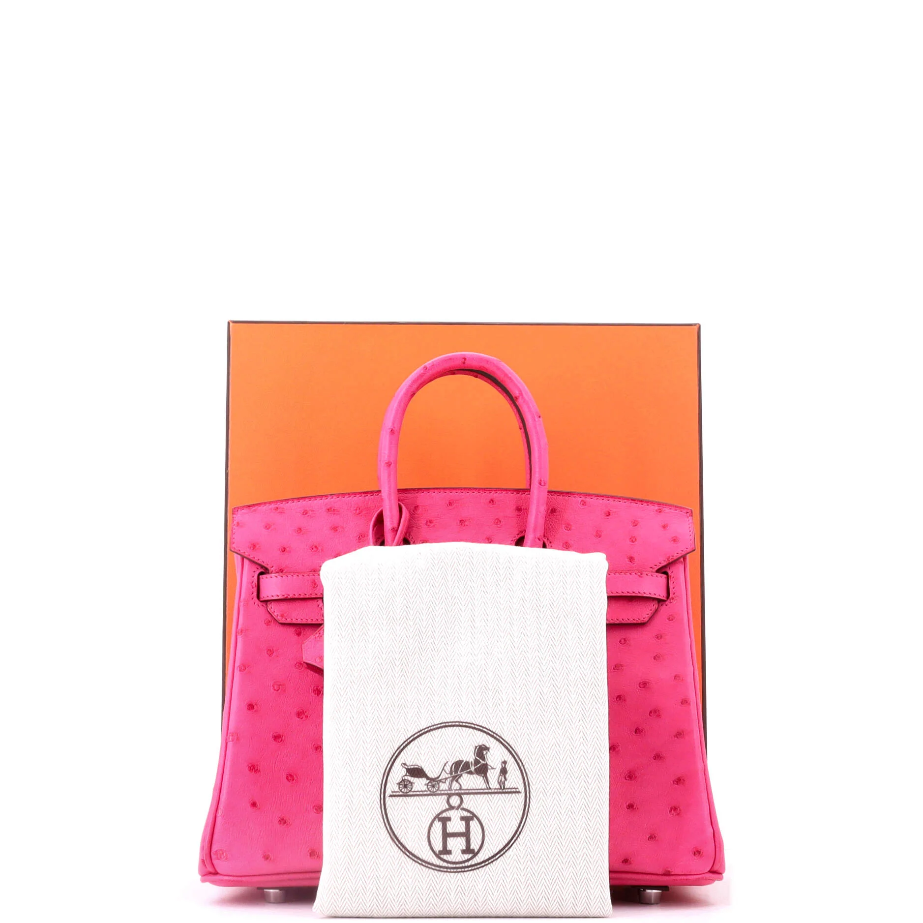 Special Order Birkin Handbag Rose Tyrien Ostrich with Palladium Hardware 25 - Image 2