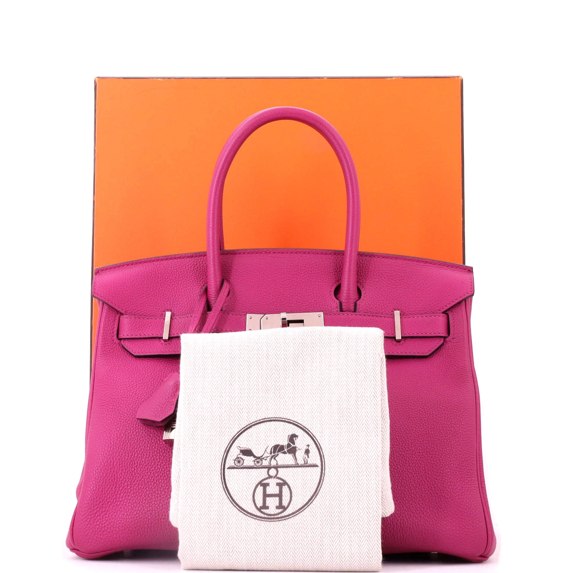 Birkin Handbag Rose Pourpre Togo with Palladium Hardware 30 - Image 2