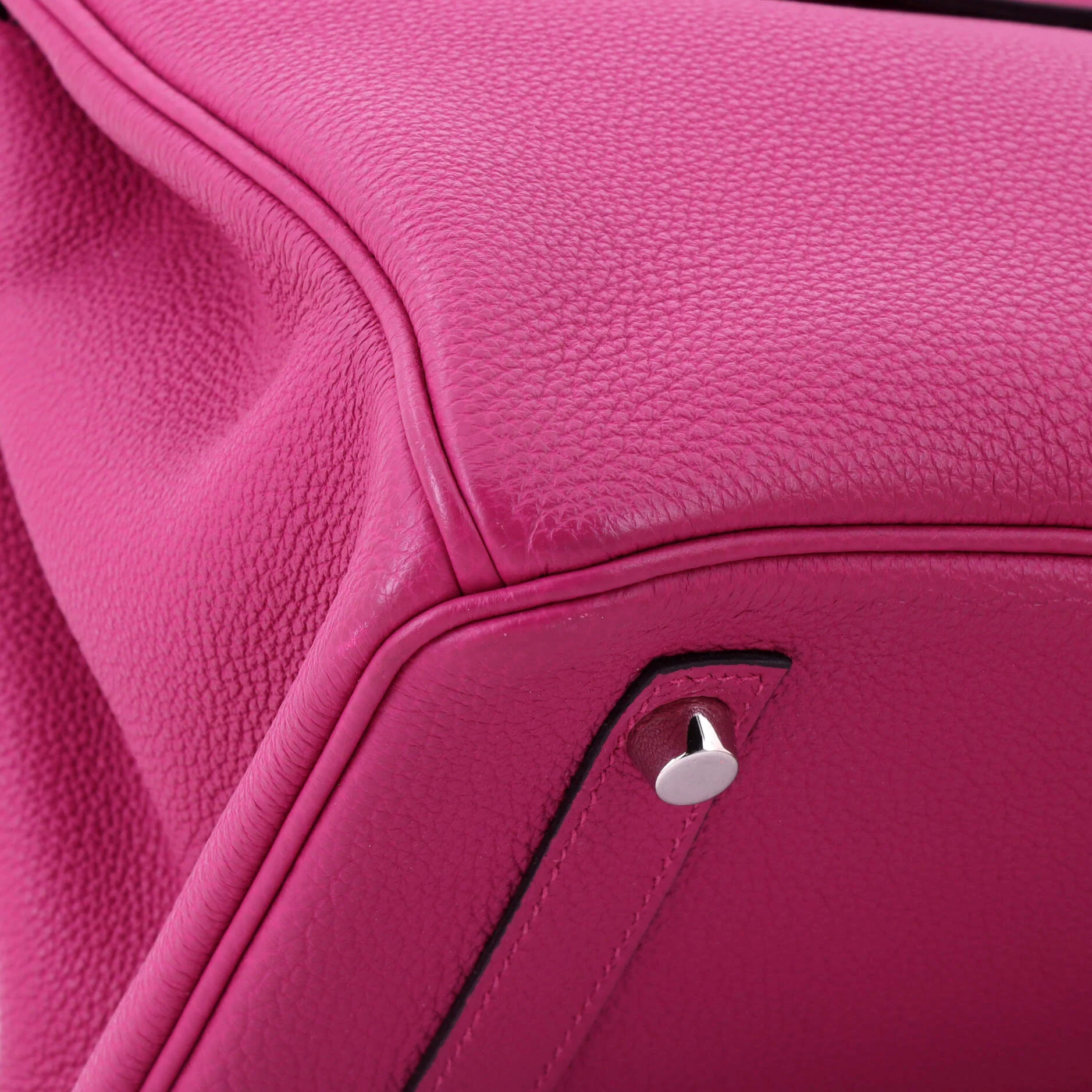 Birkin Handbag Rose Pourpre Togo with Palladium Hardware 30 - Image 6