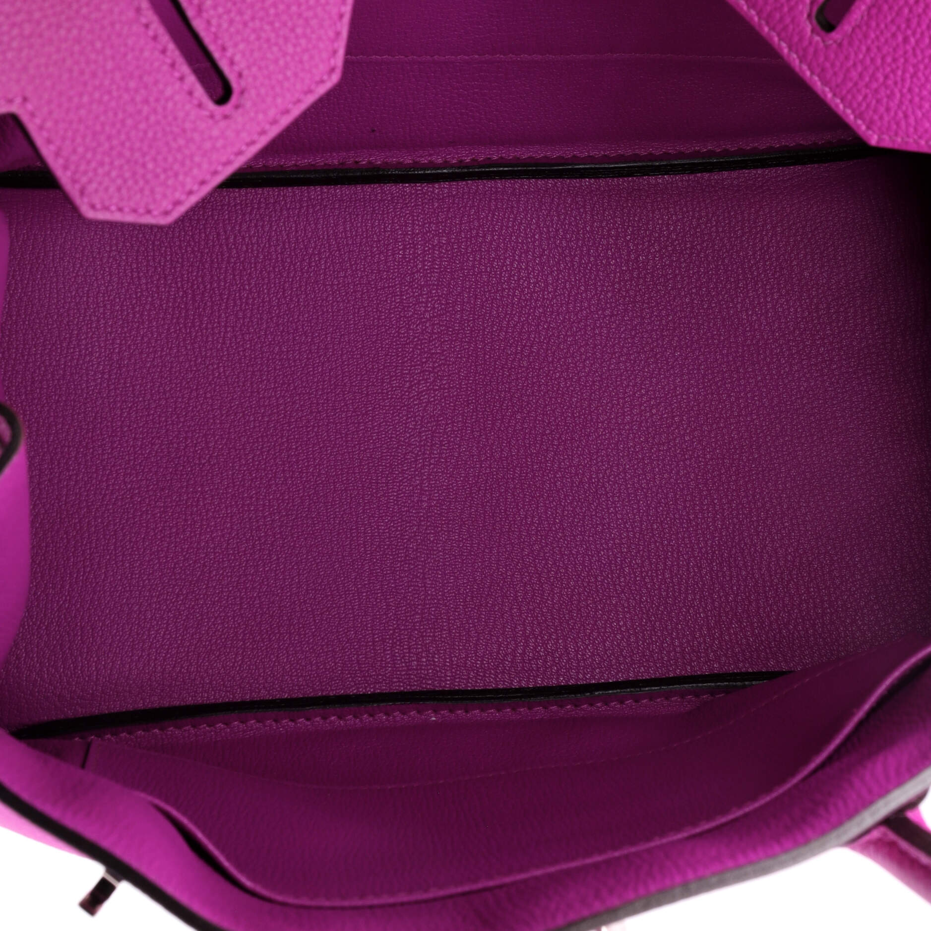 Birkin Handbag Rose Pourpre Togo with Palladium Hardware 30 - Image 6