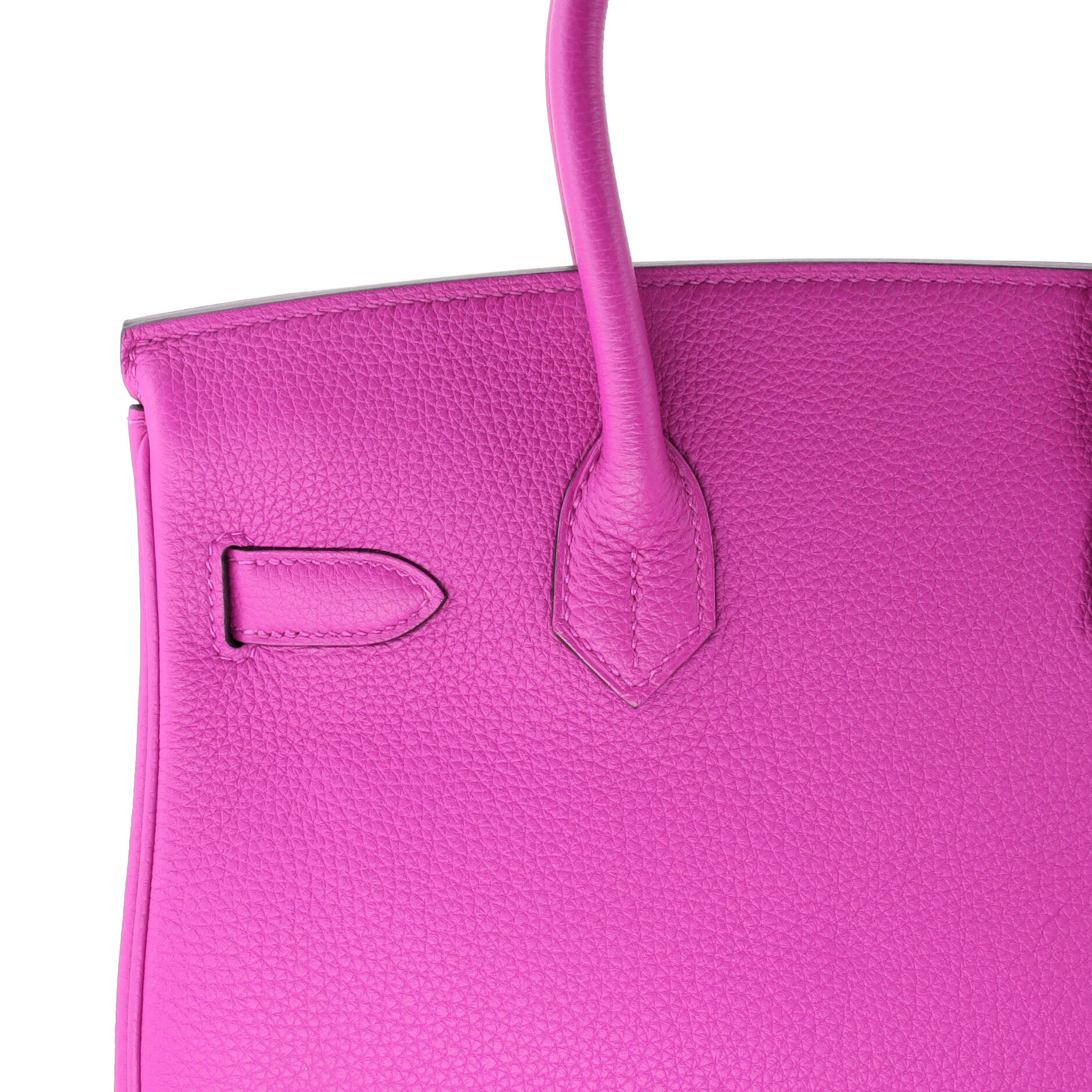 Birkin Handbag Rose Pourpre Togo with Palladium Hardware 30 - Image 8