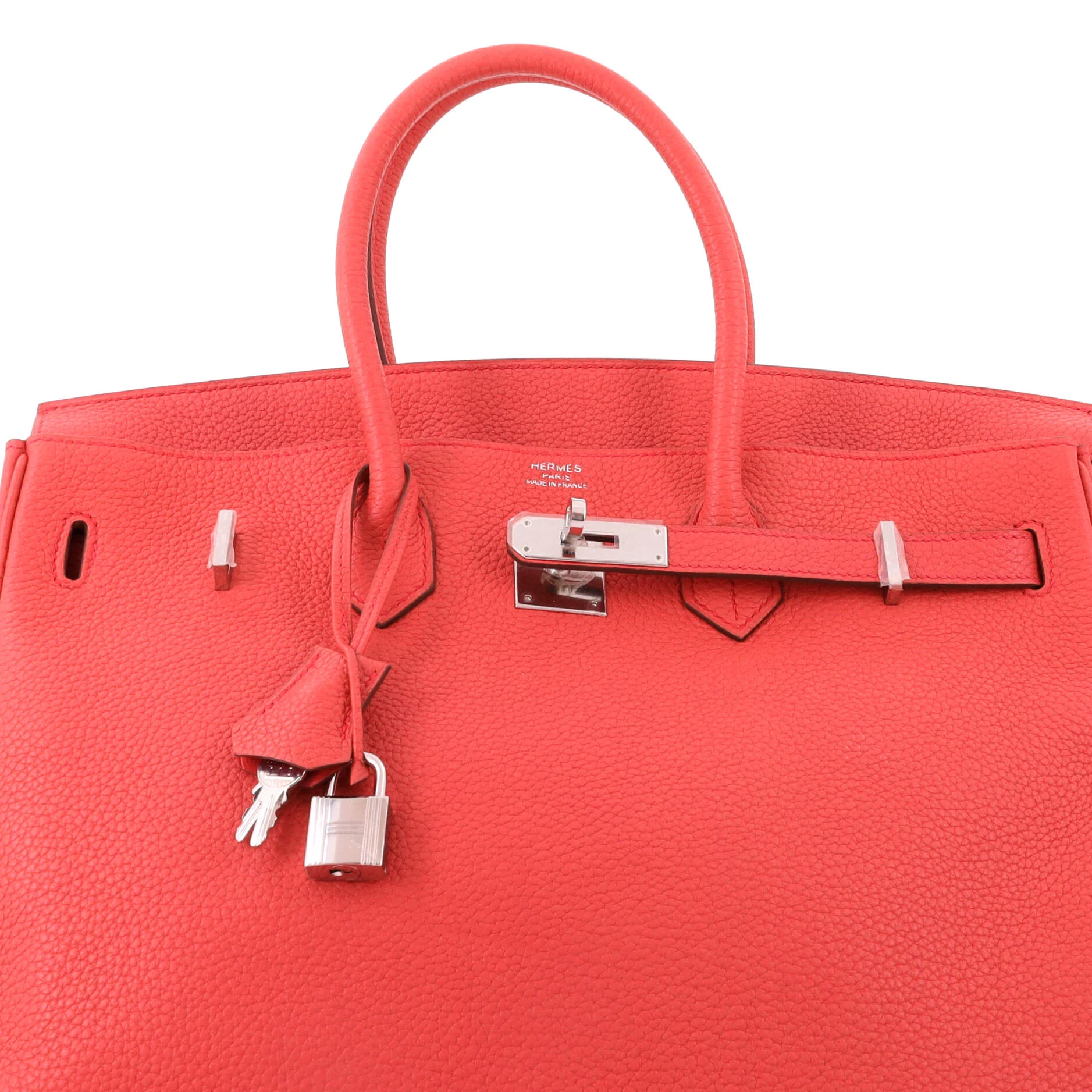 Birkin Handbag Bougainvillier Togo with Palladium Hardware 35 - Image 6