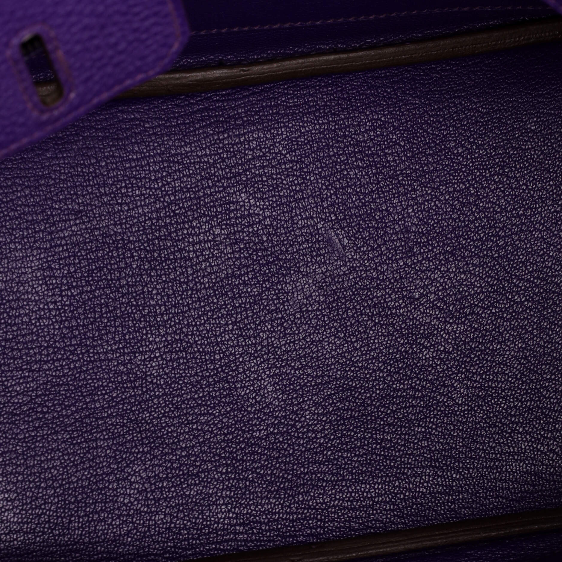 Birkin Handbag Iris Togo with Palladium Hardware 25 - Image 7