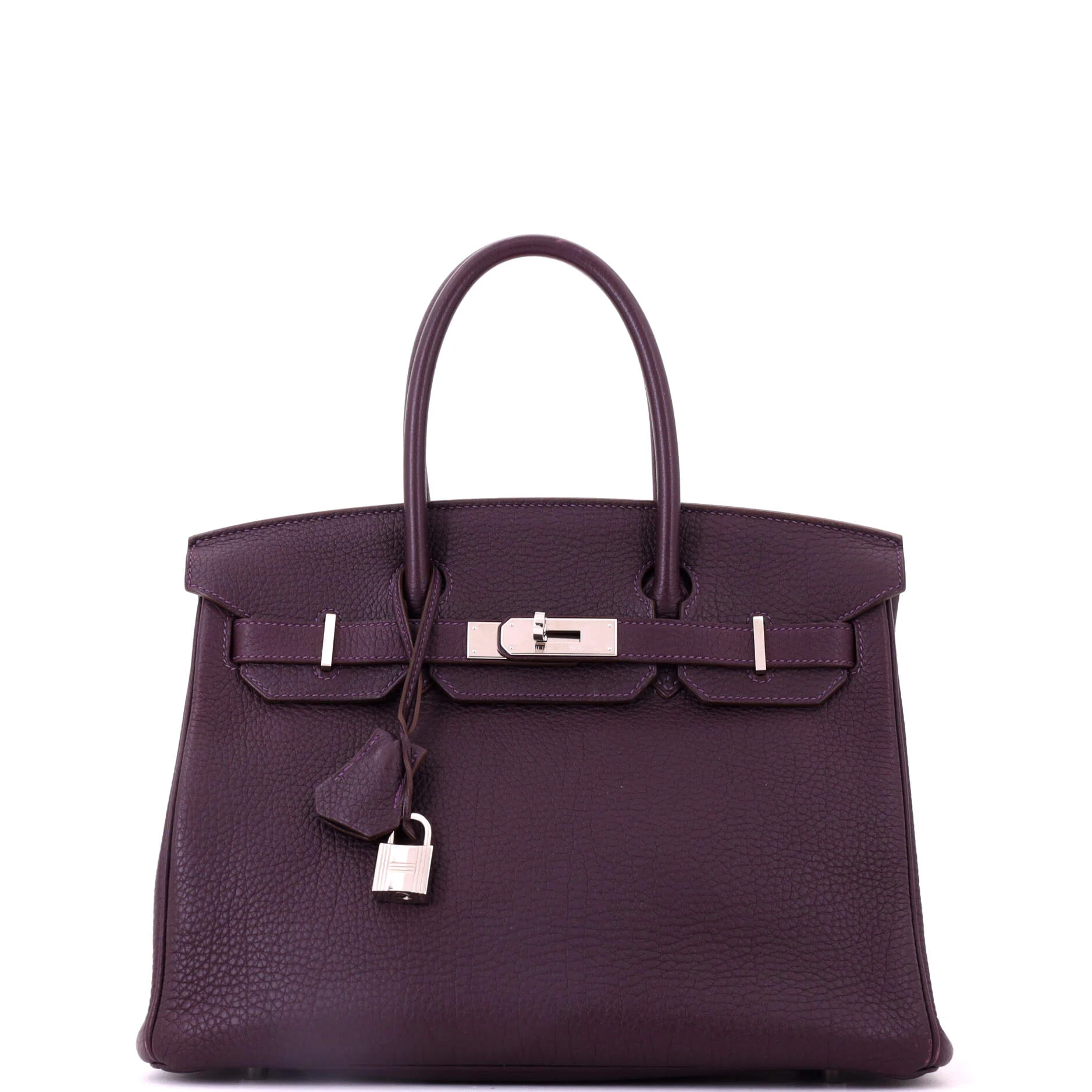 Birkin Handbag Raisin Togo with Palladium Hardware 30