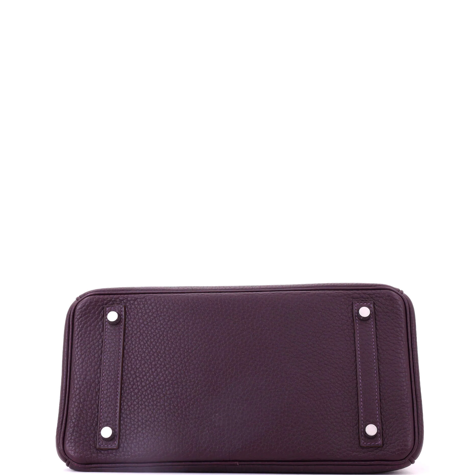 Birkin Handbag Raisin Togo with Palladium Hardware 30 - Image 5