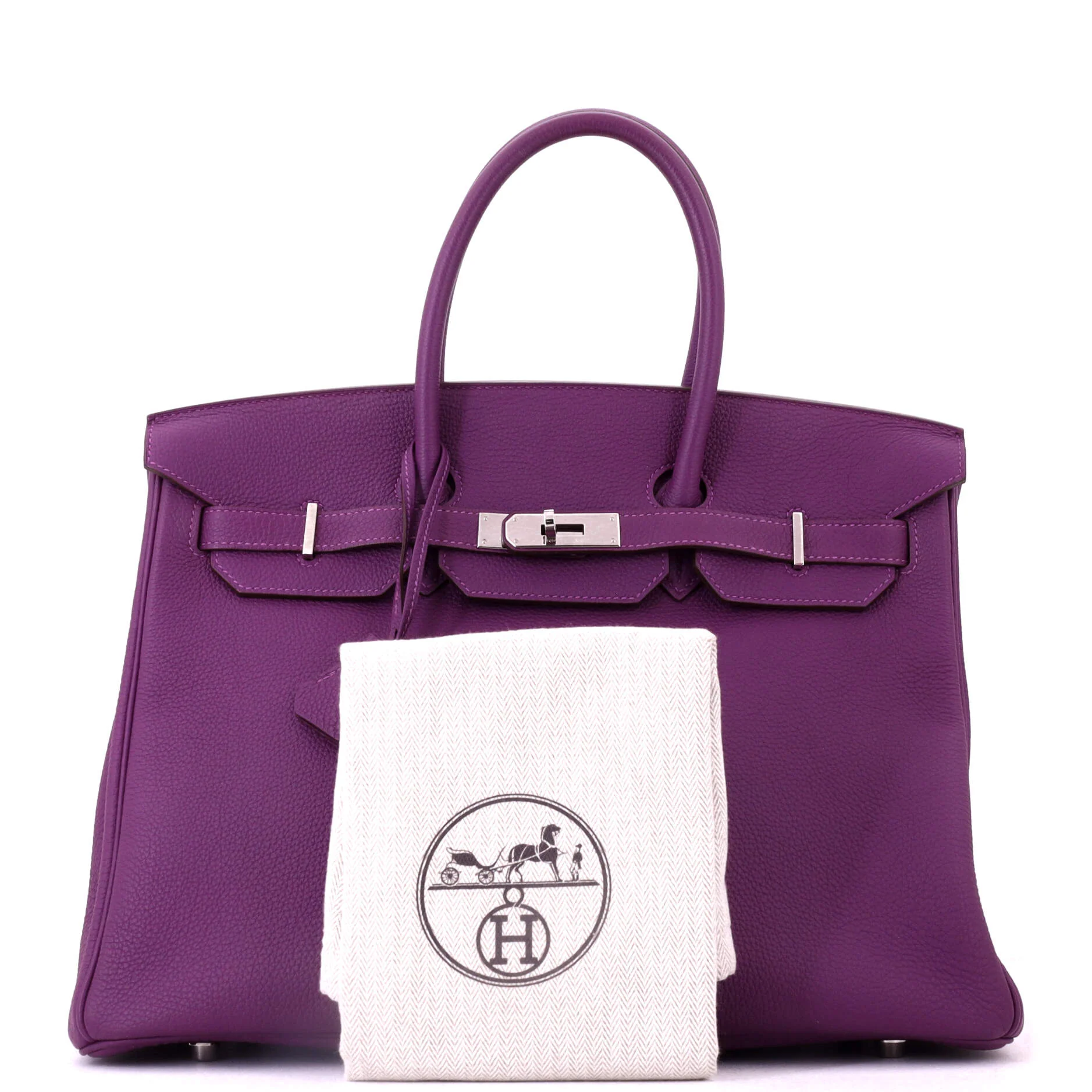 Birkin Handbag Anemone Togo with Palladium Hardware 35 - Image 2
