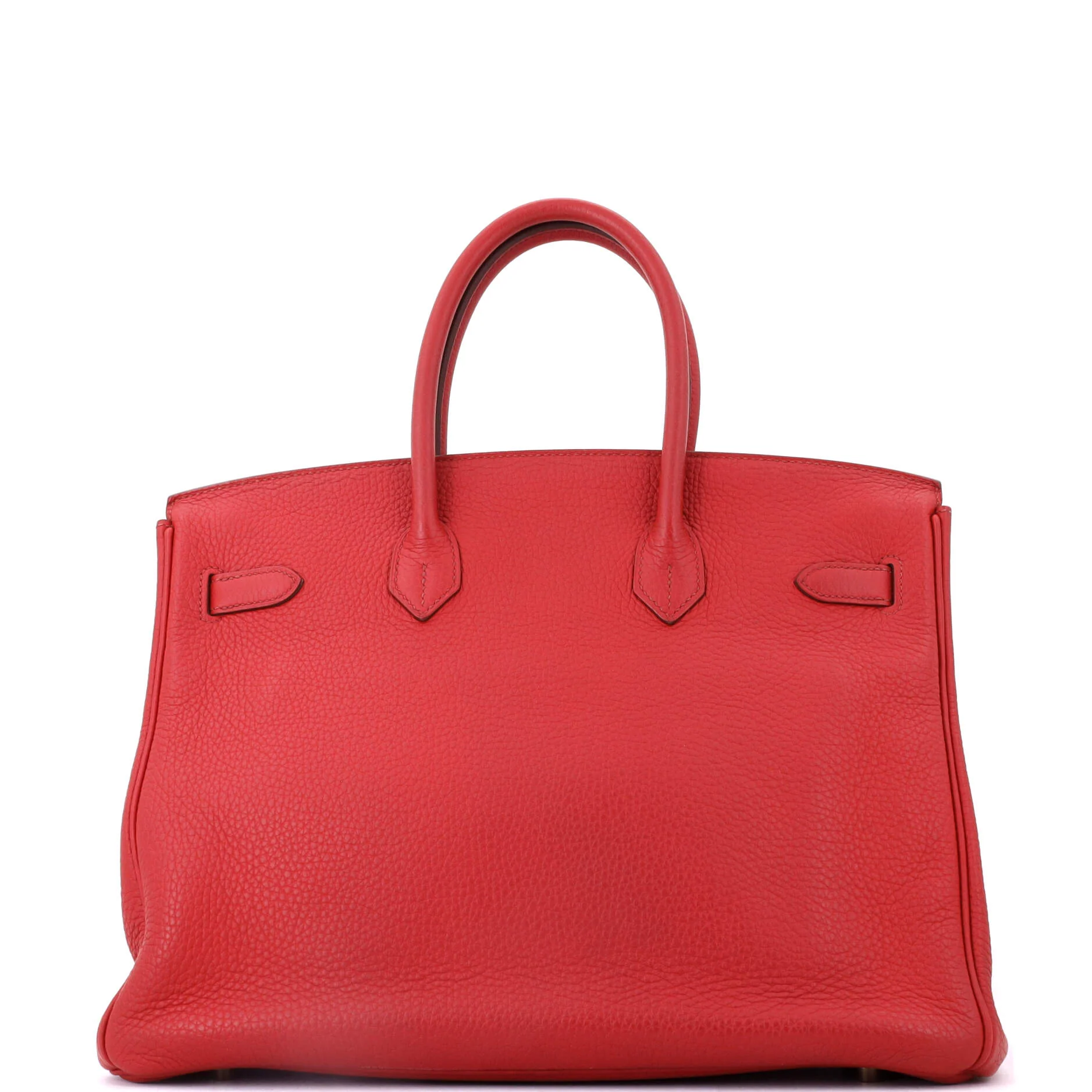 Birkin Handbag Rouge Garance Clemence with Gold Hardware 35 - Image 3