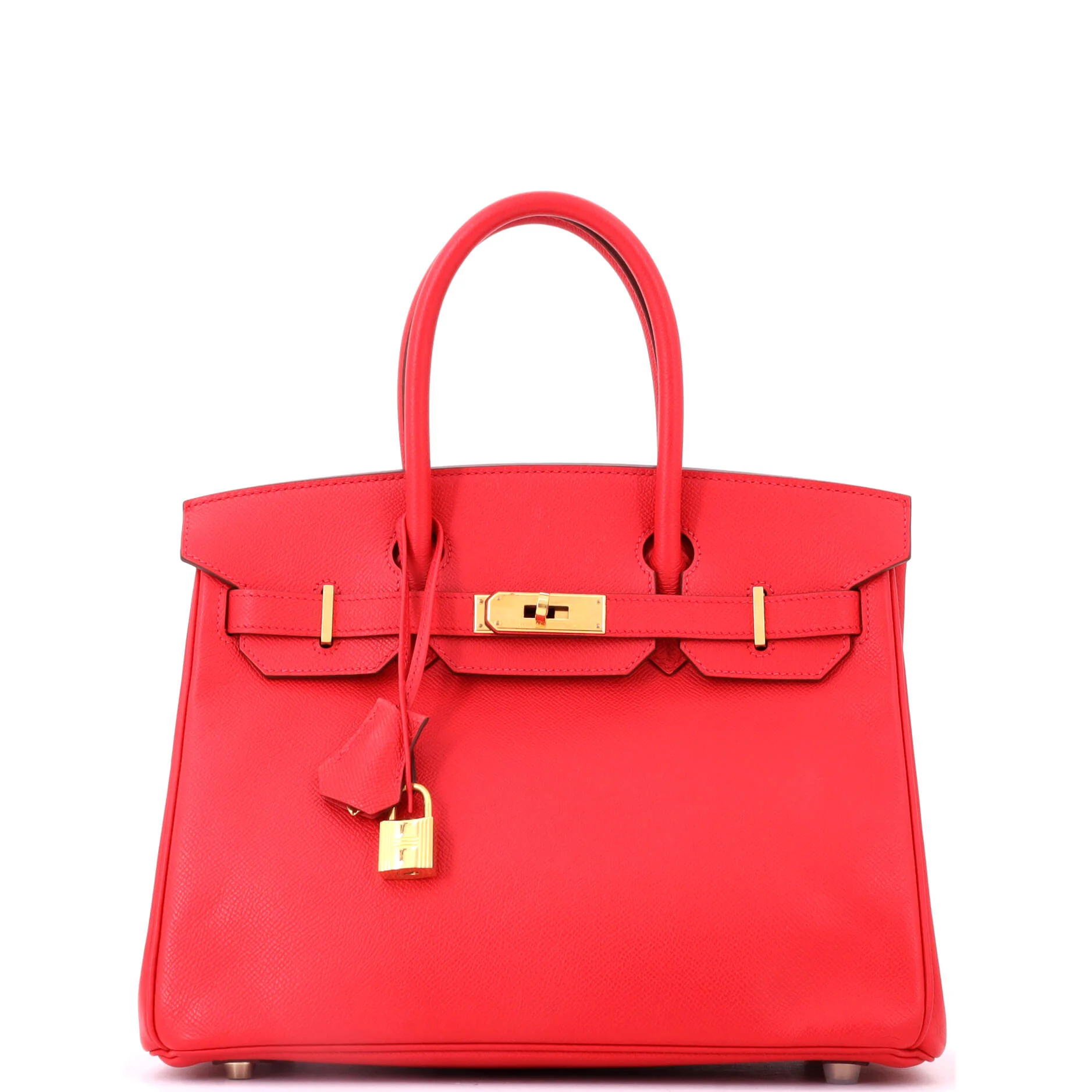 Birkin Handbag Red Epsom with Gold Hardware 30