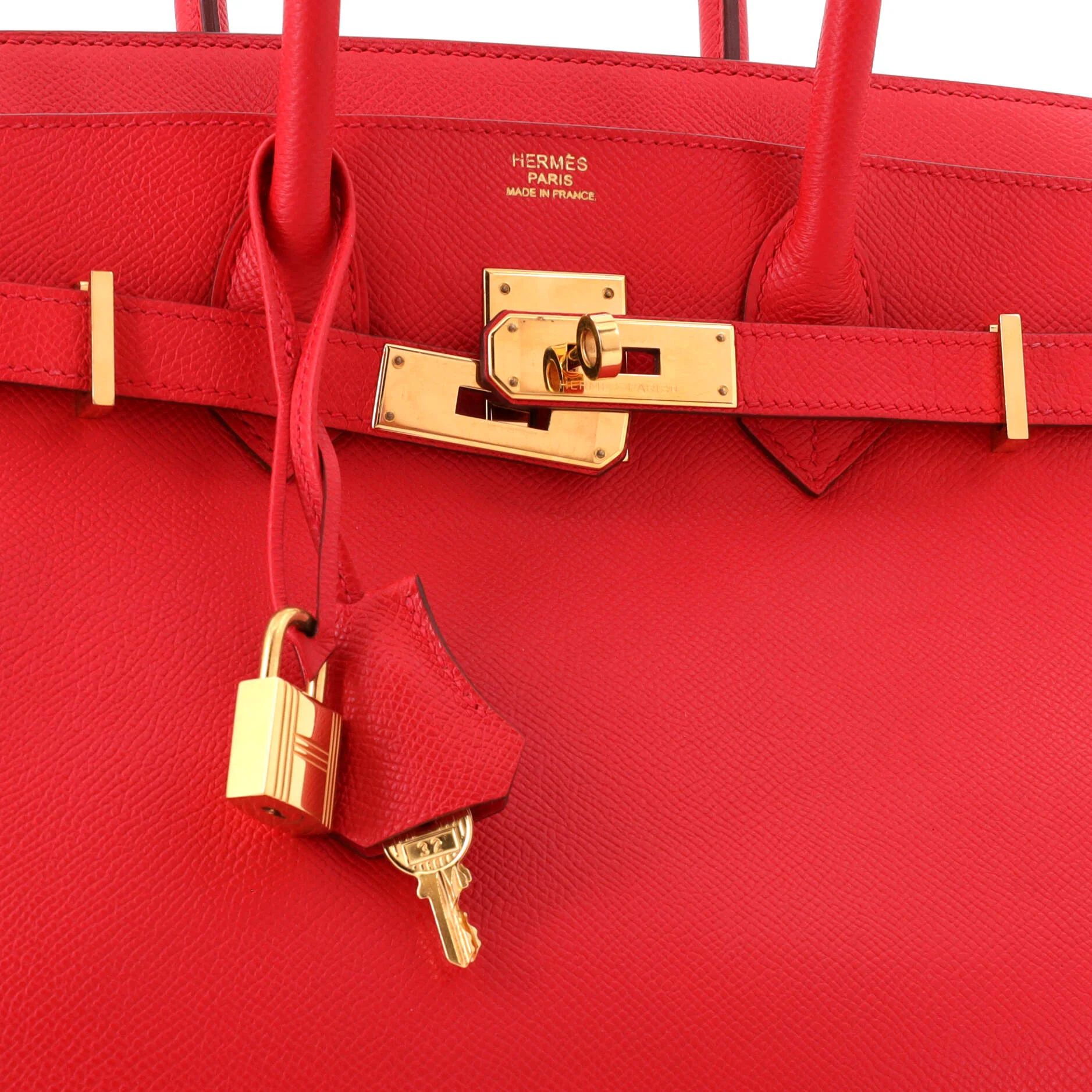 Birkin Handbag Red Epsom with Gold Hardware 30 - Image 6