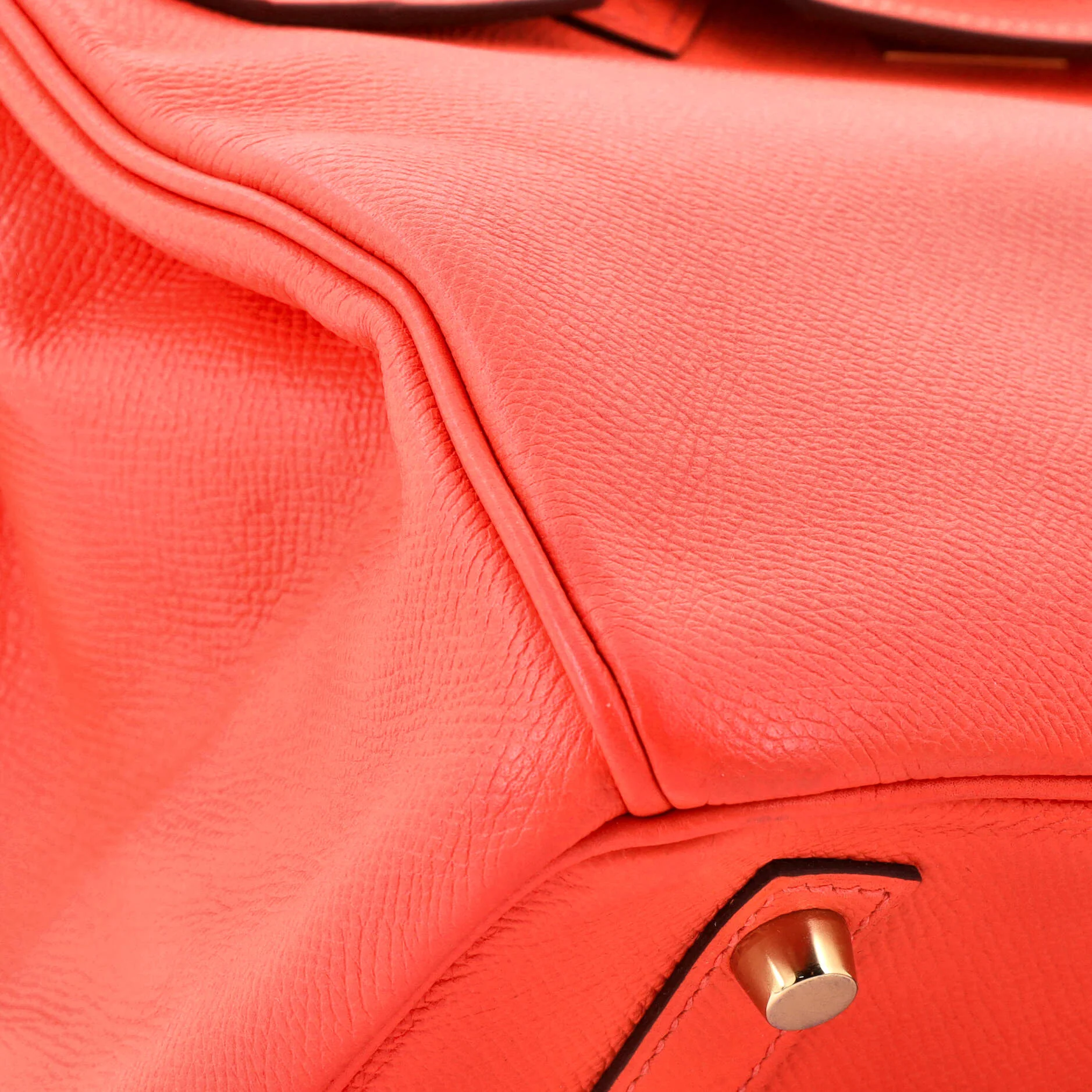 Birkin Handbag Rouge Pivoine Epsom with Gold Hardware 30 - Image 7