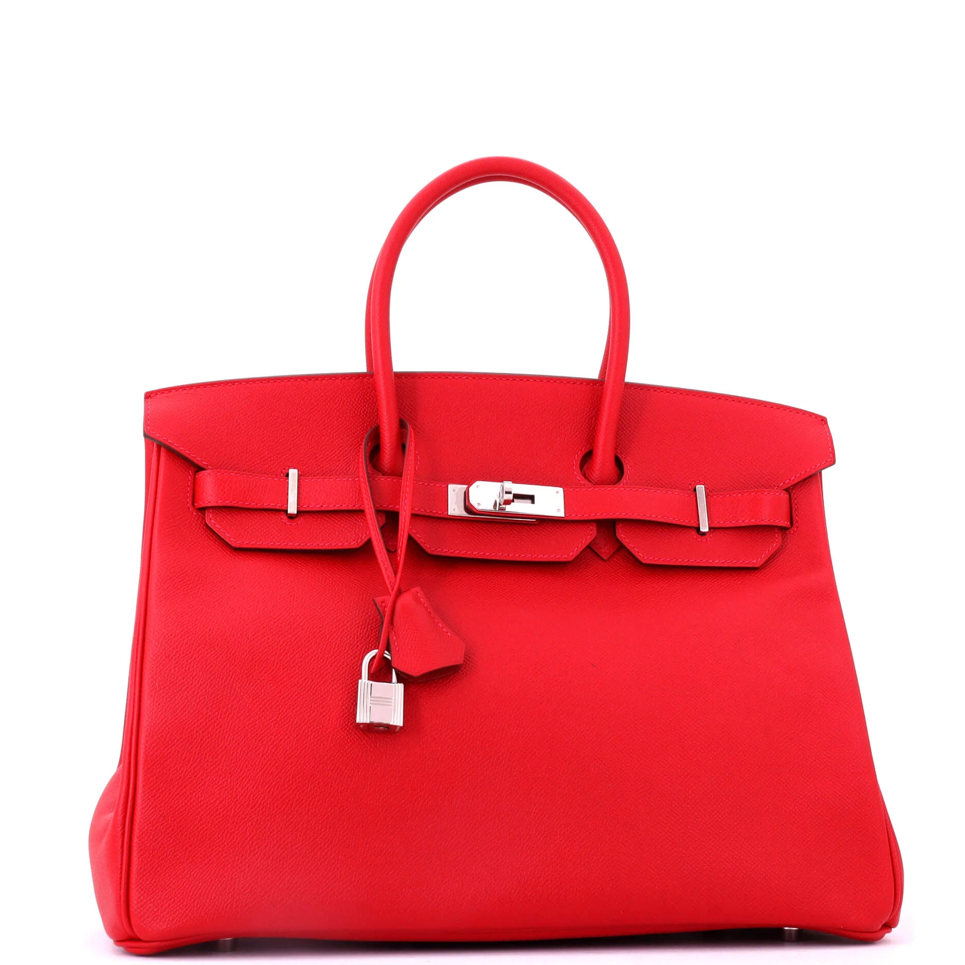 Birkin Handbag Rouge Casaque Epsom with Palladium Hardware 35 - Image 2