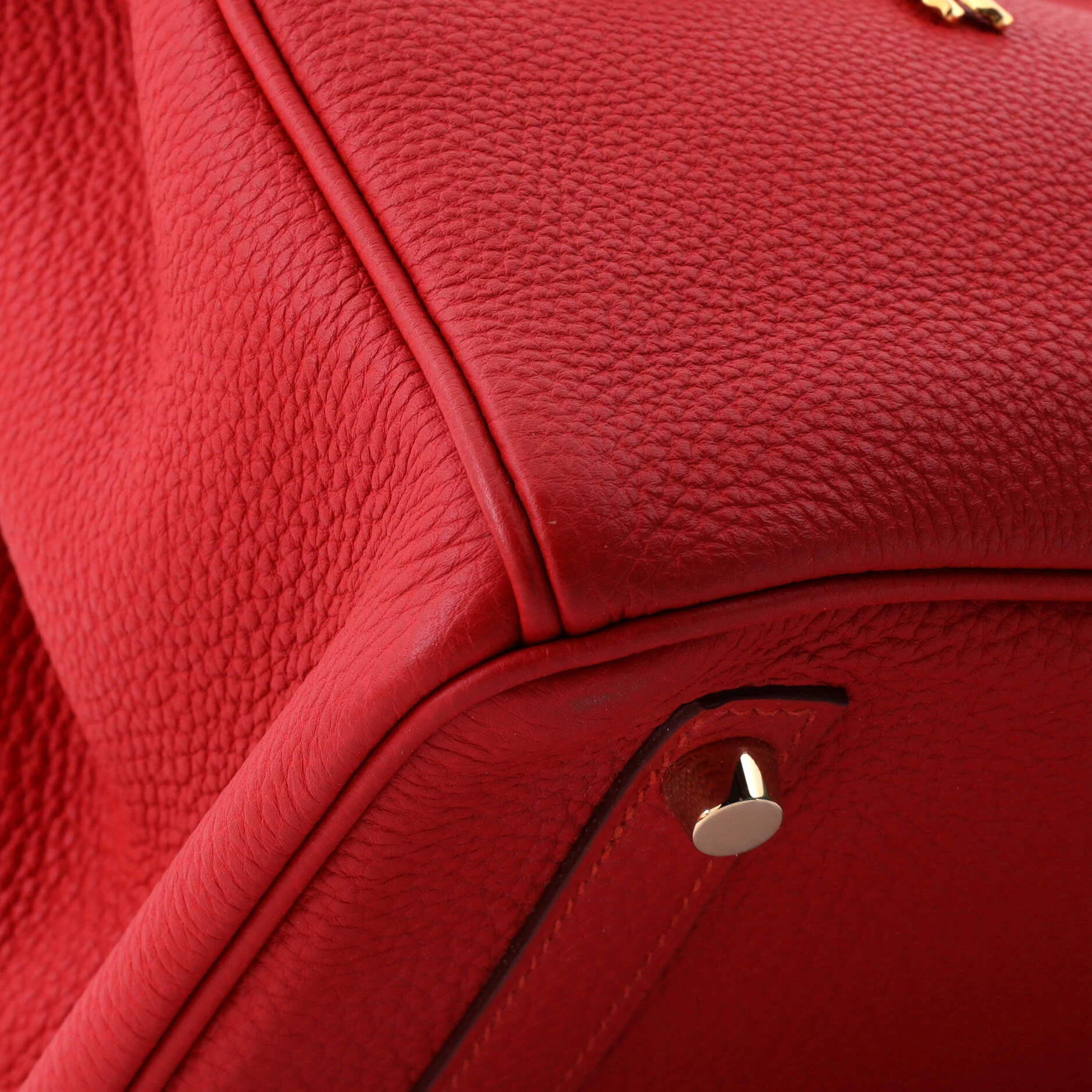 Birkin Handbag Vermillon Togo with Gold Hardware 30 - Image 8