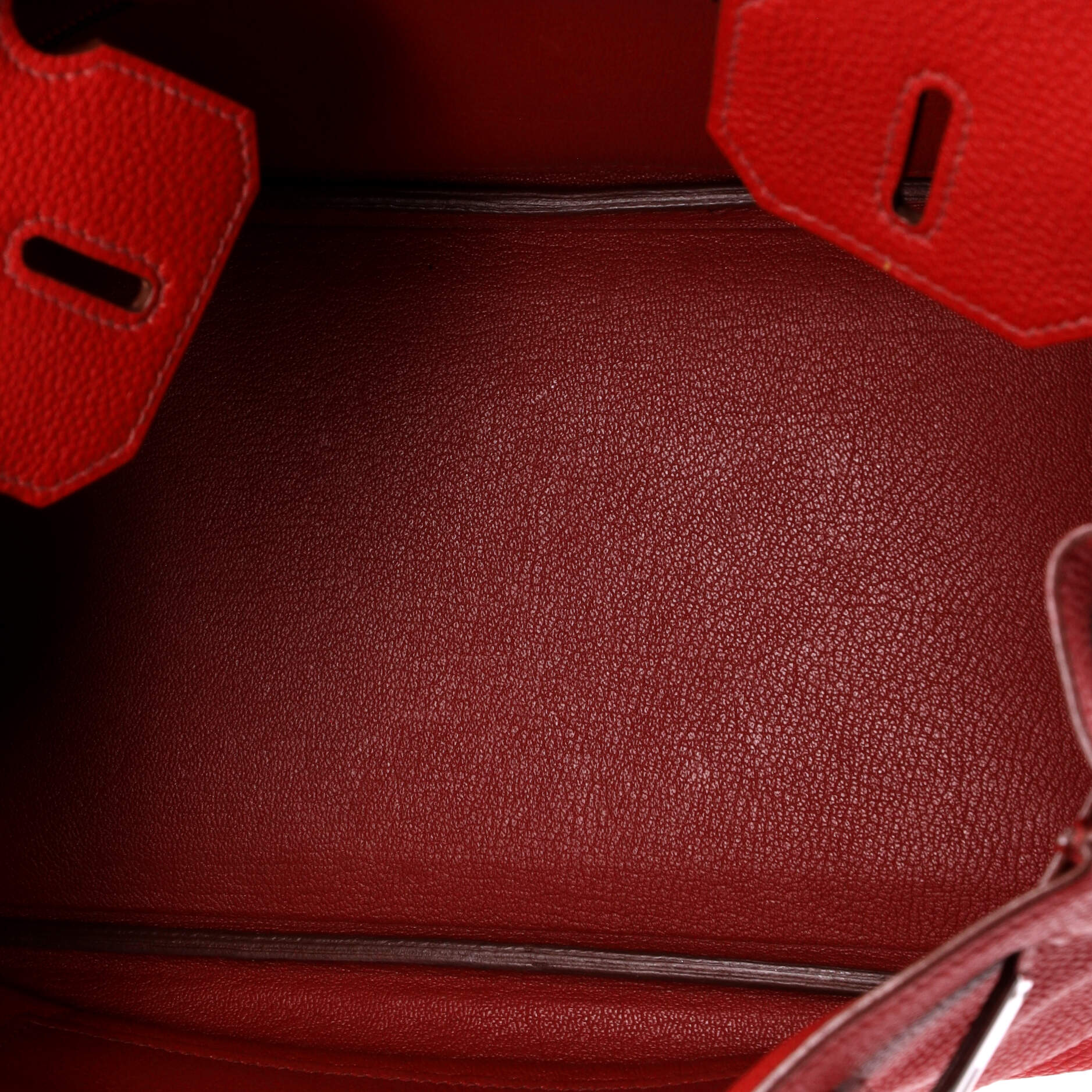 Birkin Handbag Rouge Garance Togo with Palladium Hardware 30 - Image 6