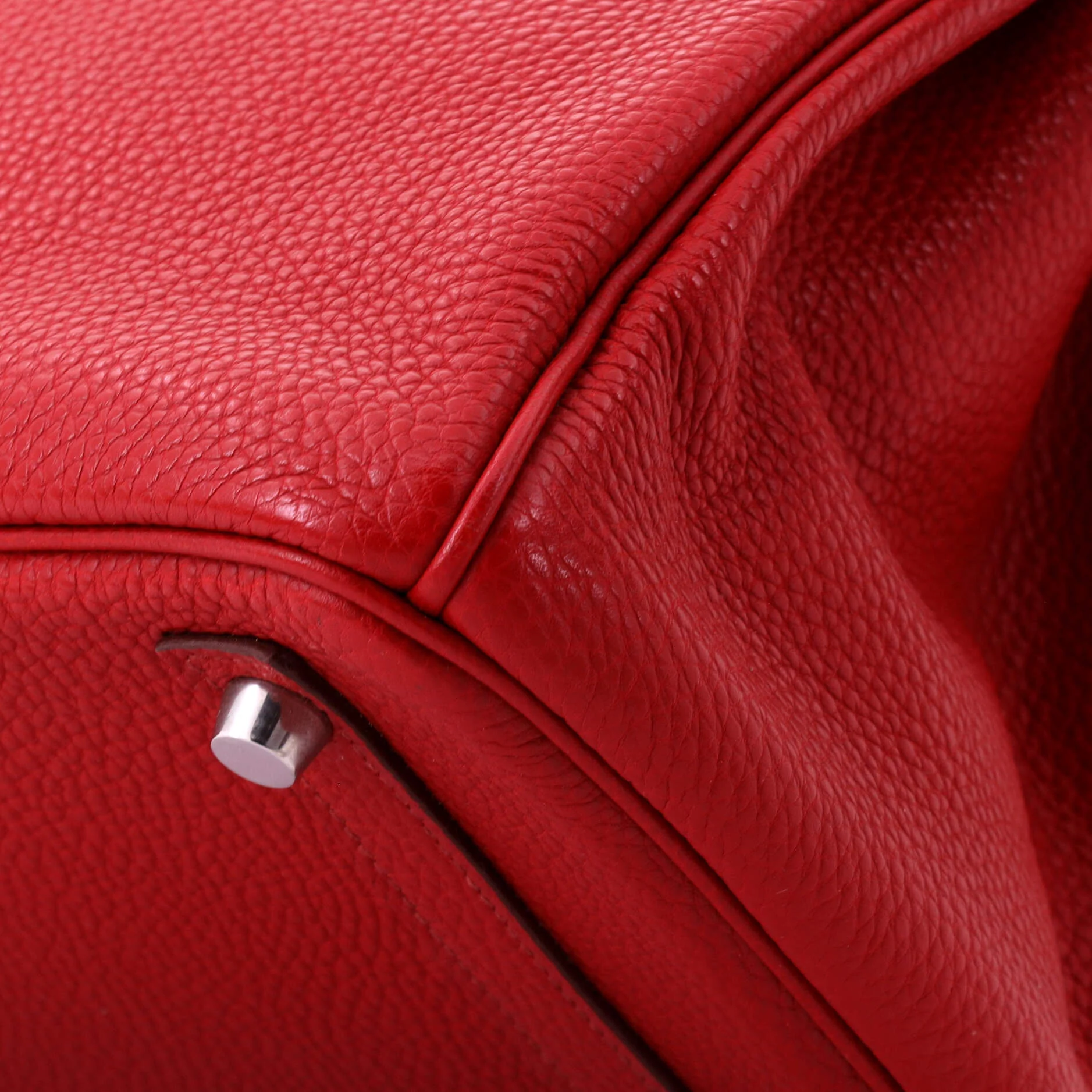 Birkin Handbag Rouge Garance Togo with Palladium Hardware 30 - Image 8