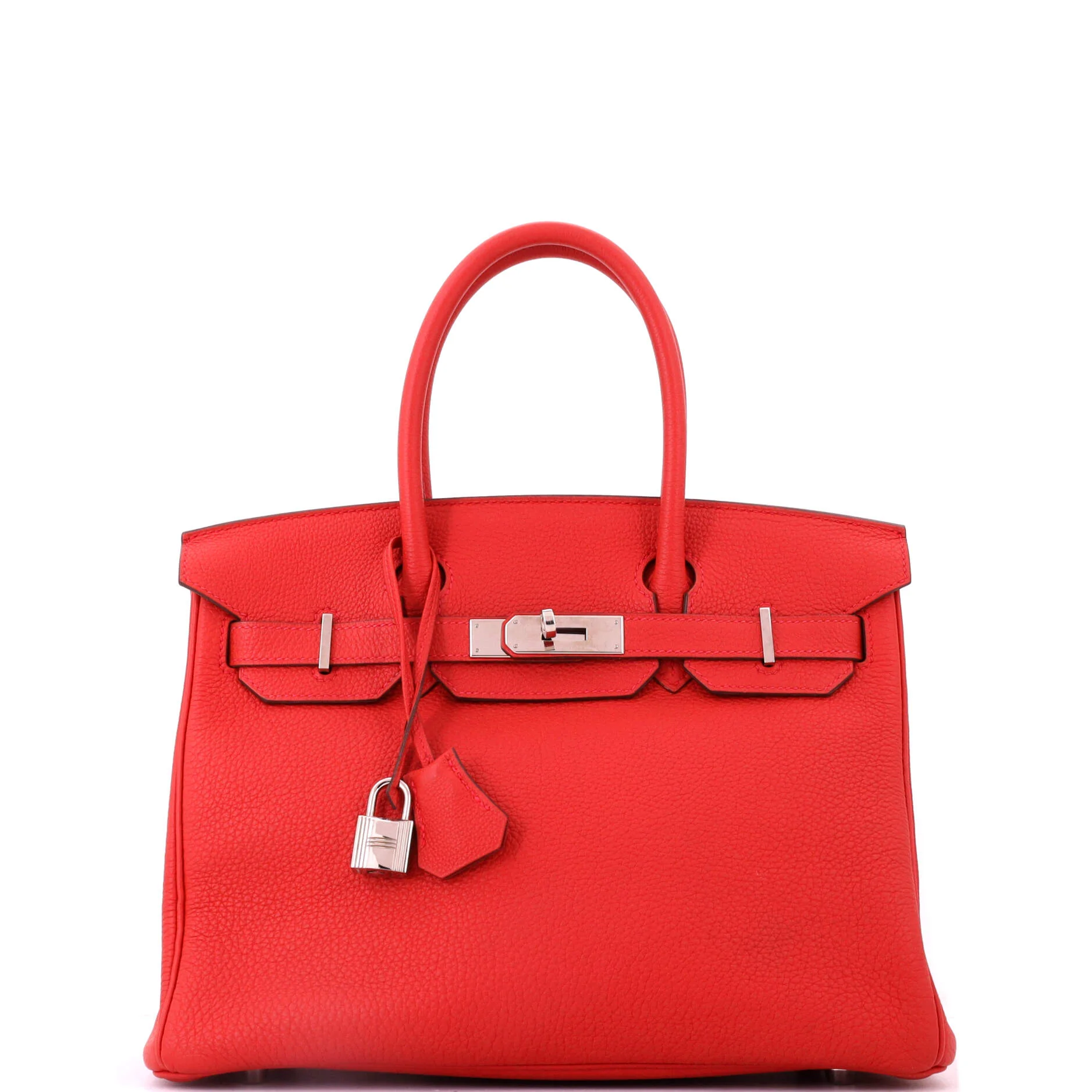 Birkin Handbag Geranium Togo with Palladium Hardware 30