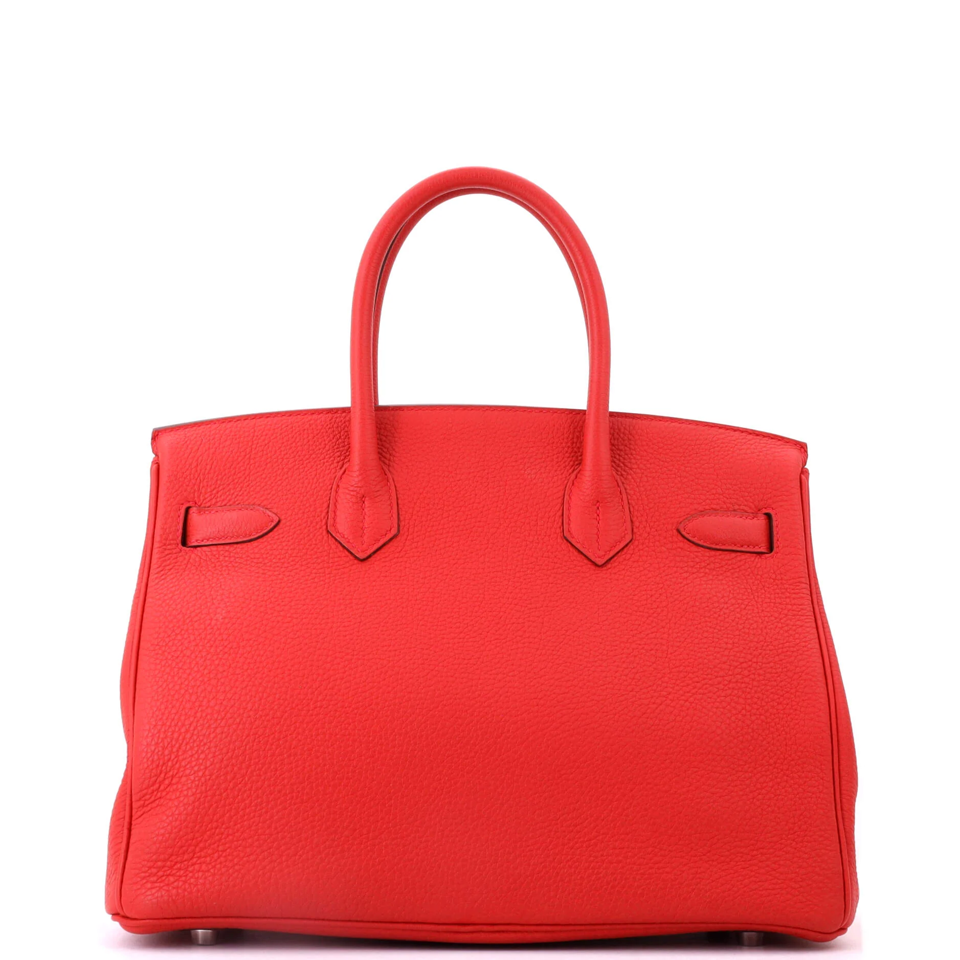 Birkin Handbag Geranium Togo with Palladium Hardware 30 - Image 4