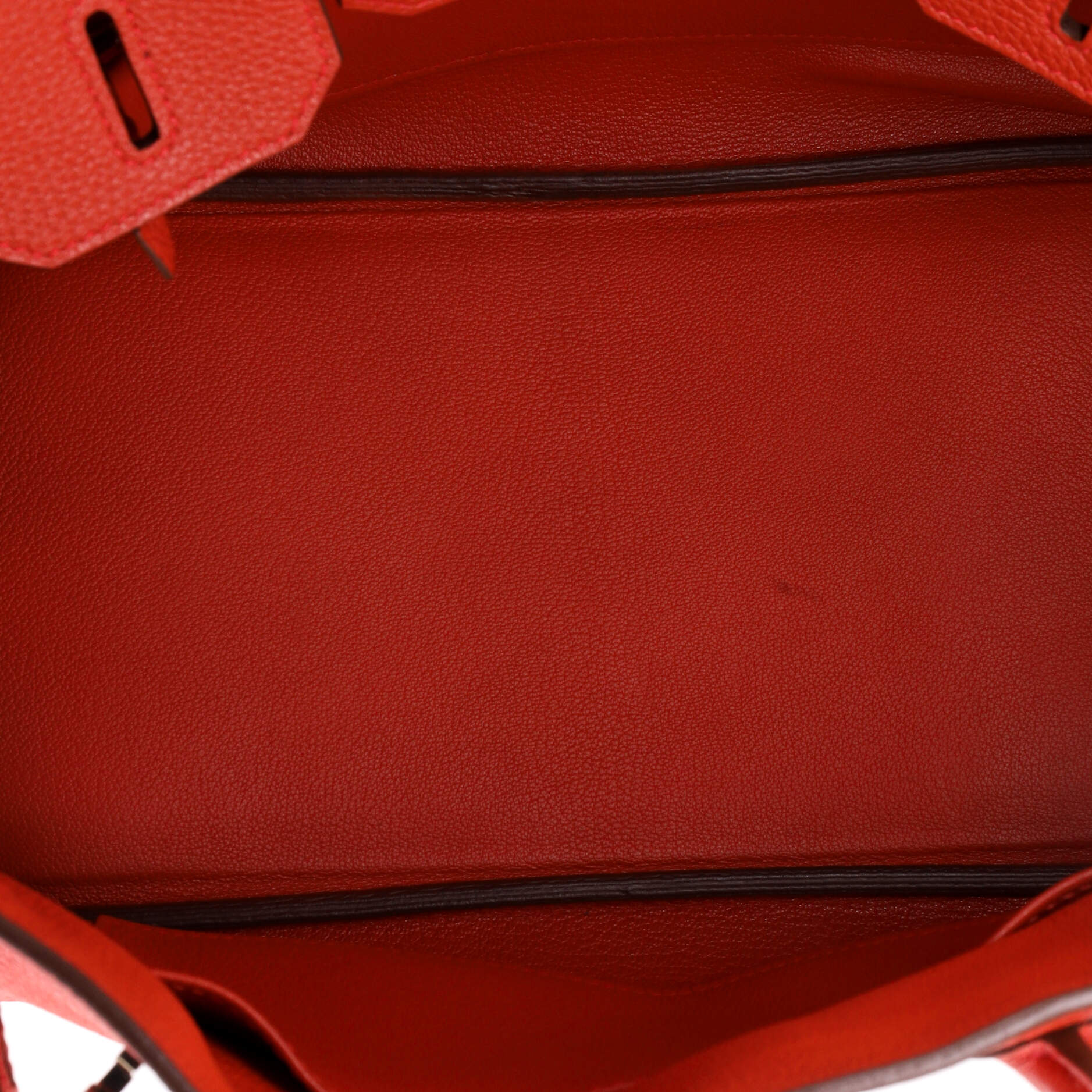 Birkin Handbag Geranium Togo with Palladium Hardware 30 - Image 6