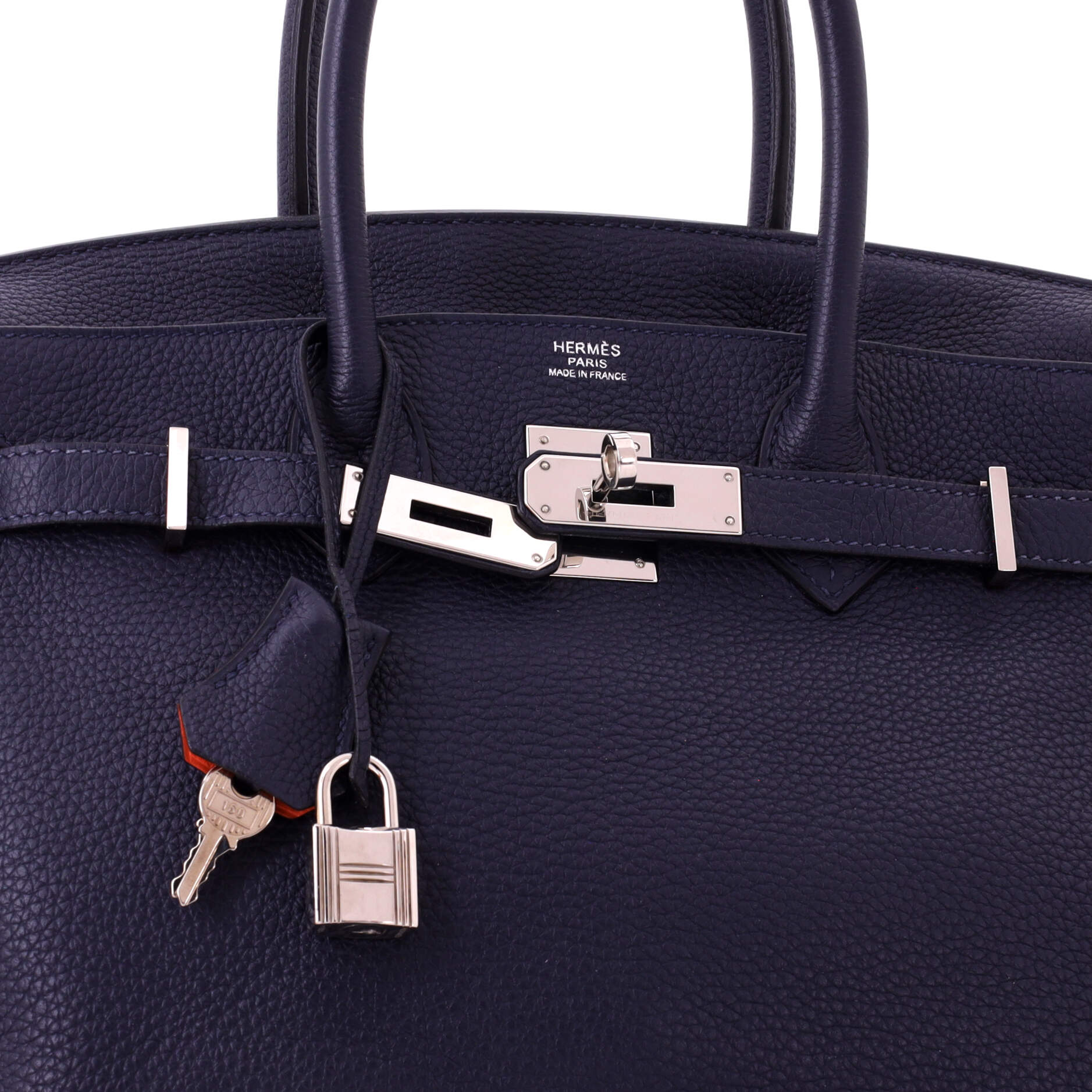 Birkin Handbag Verso Togo with Palladium Hardware 30 - Image 7