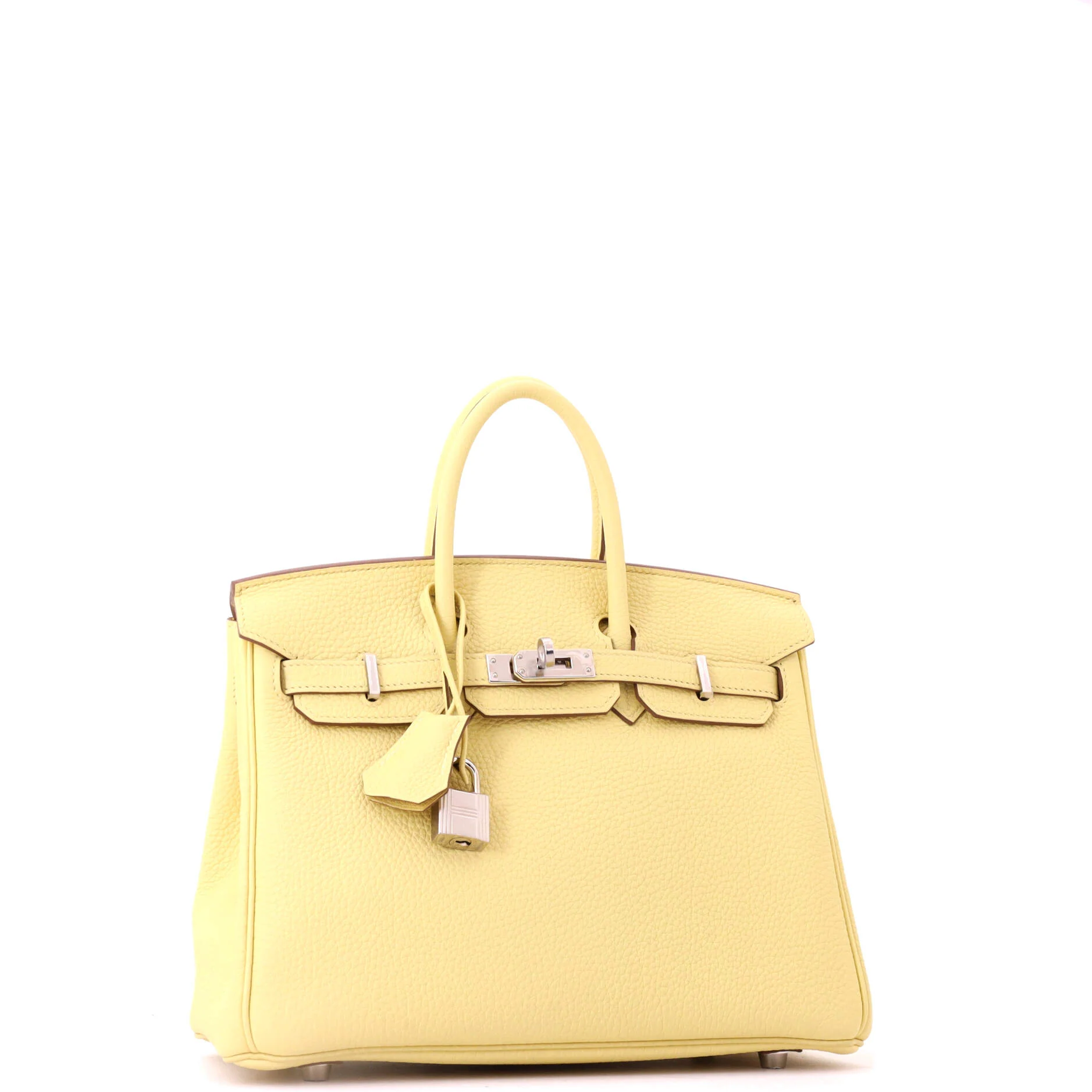 Birkin Handbag Jaune Poussin Togo with Palladium Hardware 25 - Image 3