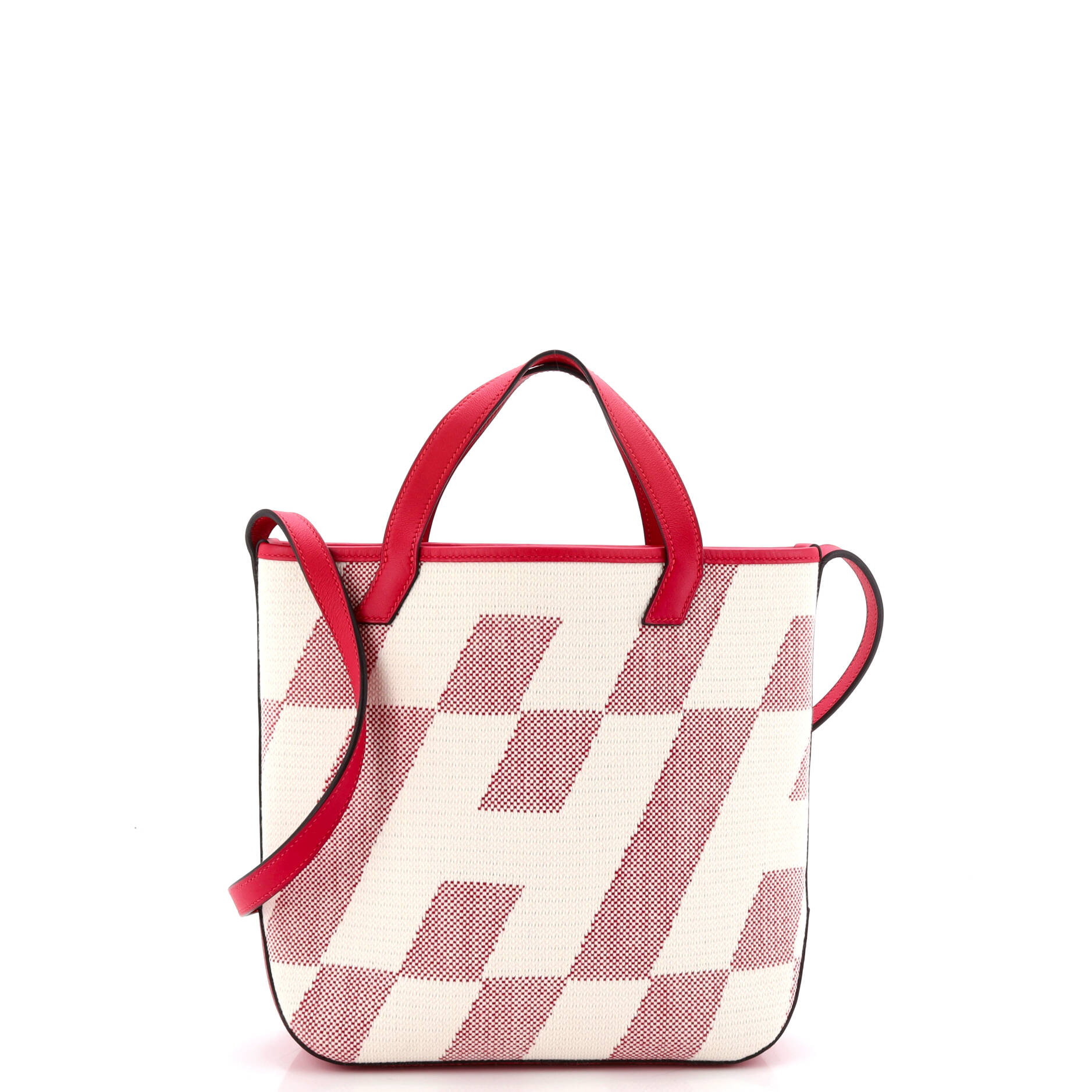 Cabas H en Biais Tote Canvas with Leather 27