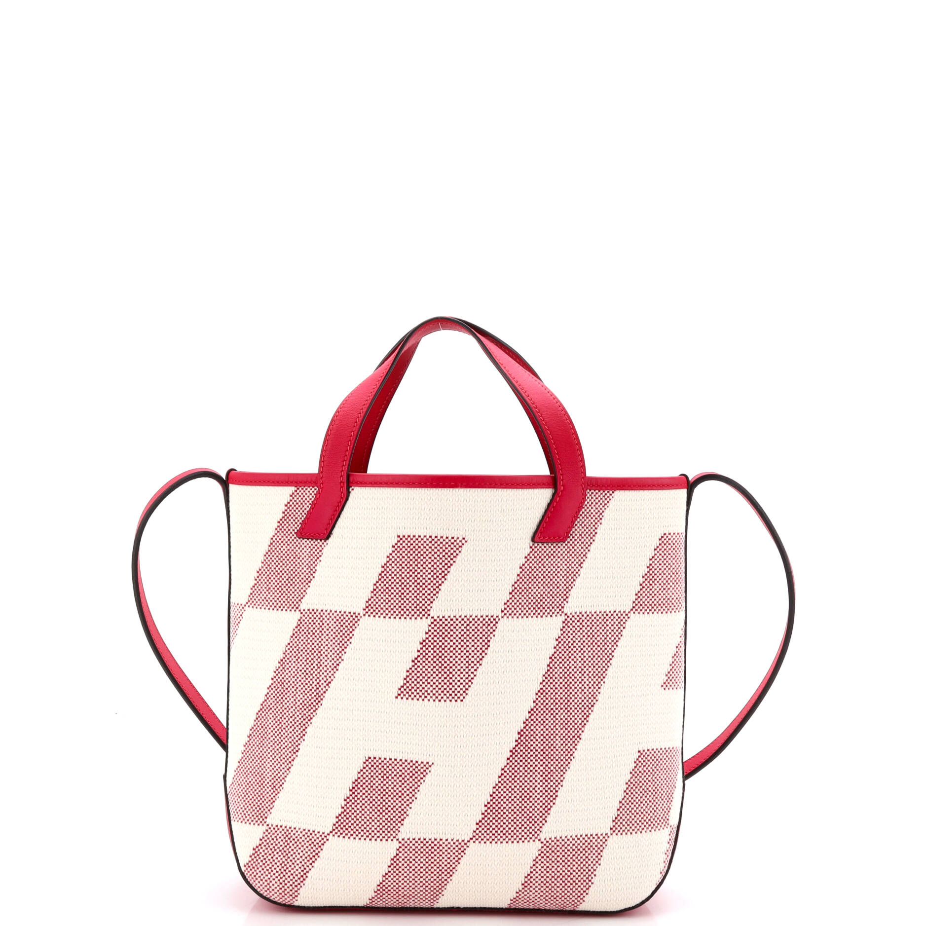 Cabas H en Biais Tote Canvas with Leather 27 - Image 3