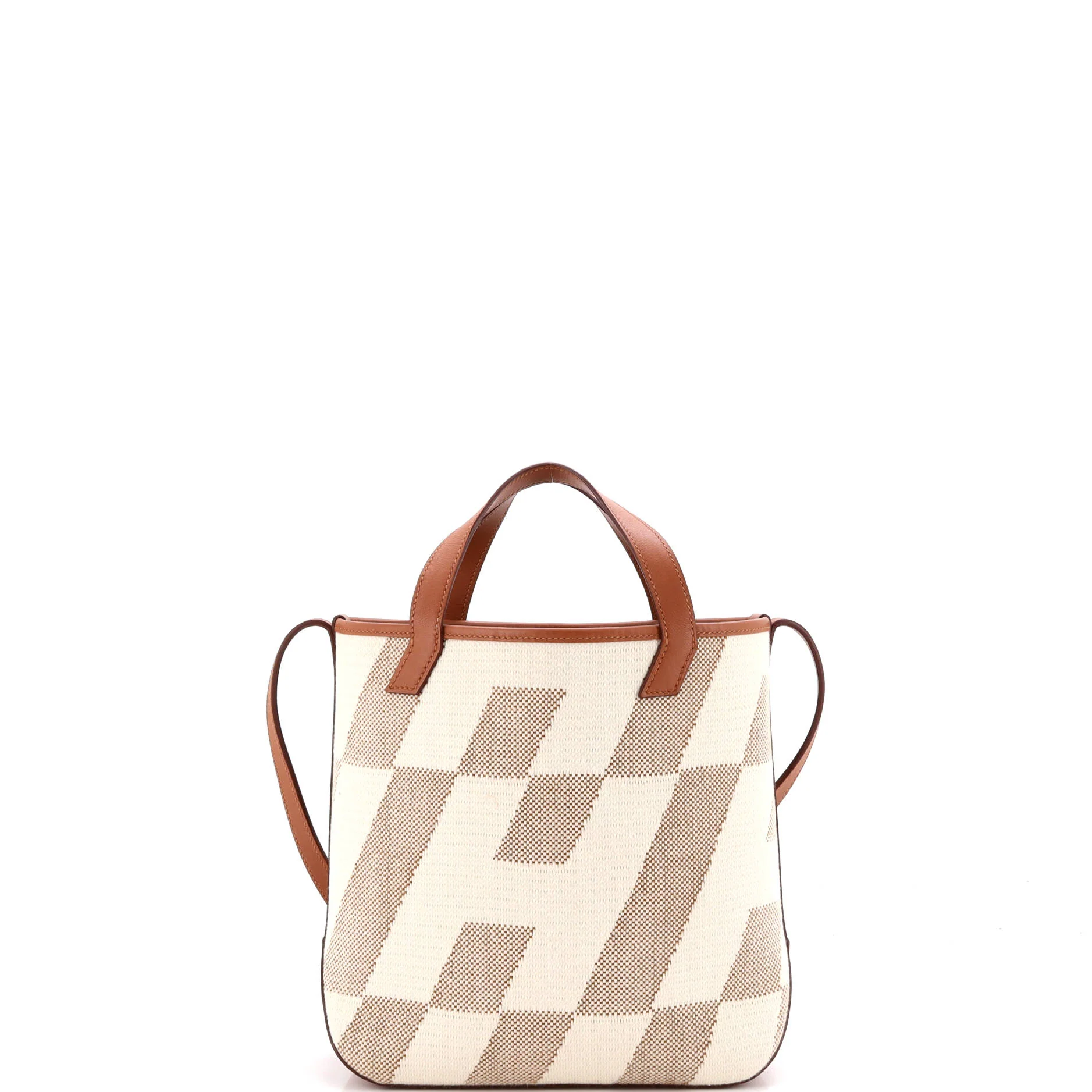 Cabas H en Biais Tote Canvas with Leather 27 - Image 3