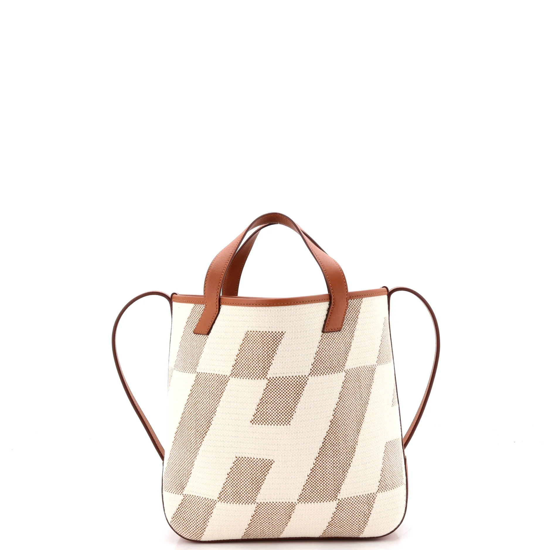 Cabas H en Biais Tote Canvas with Leather 27 - Image 3