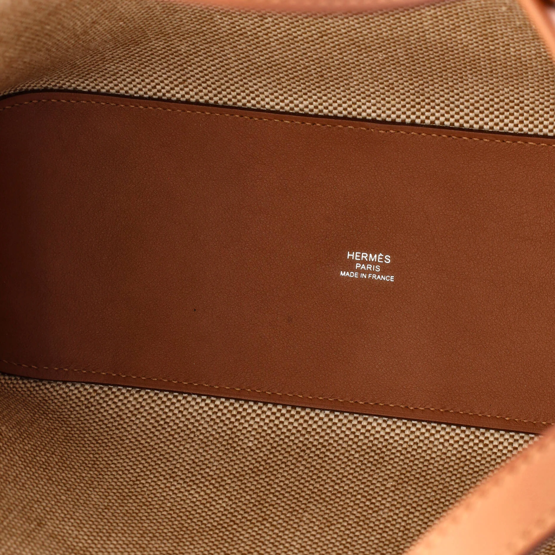Cabas H en Biais Tote Canvas with Leather 27 - Image 5